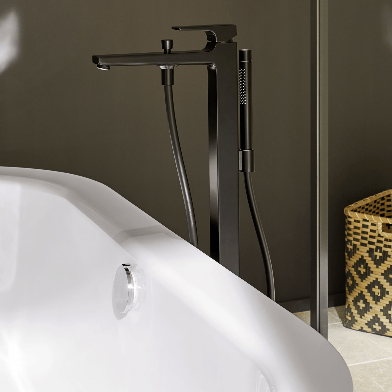 Hansgrohe Metropol vrijstaande badkraan Matt Black