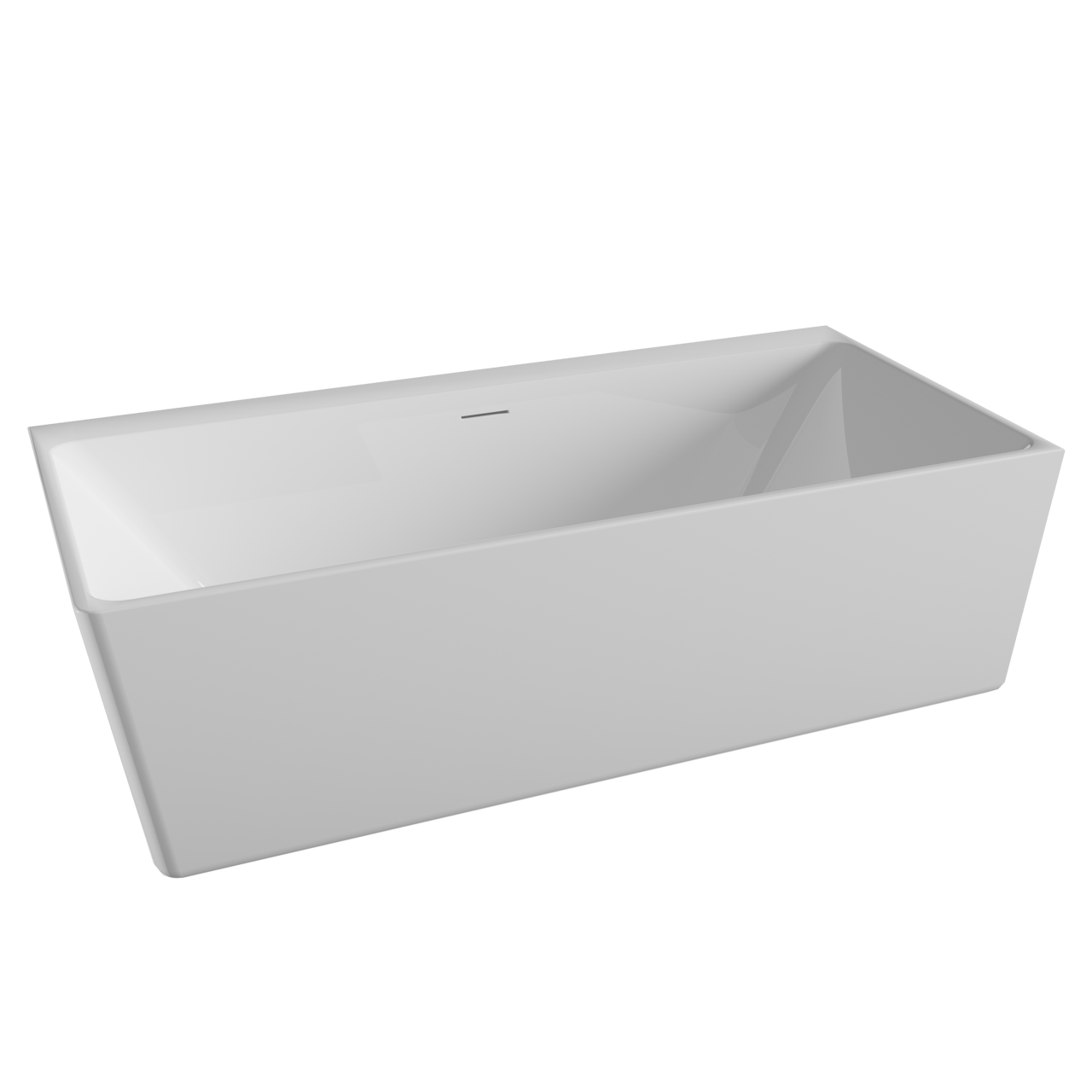 Luca Varess Coda baignoire d'angle droite duo 190 x 90 cm acrylique blanc brillant
