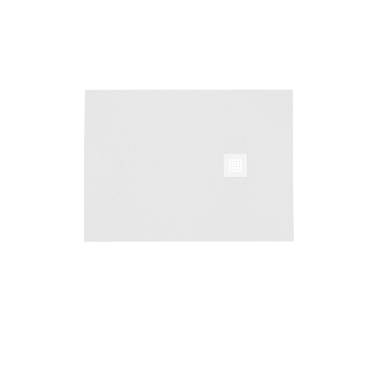 Balmani Vega douchebak 110 x 80 cm composietmarmer mat wit leisteenstructuur