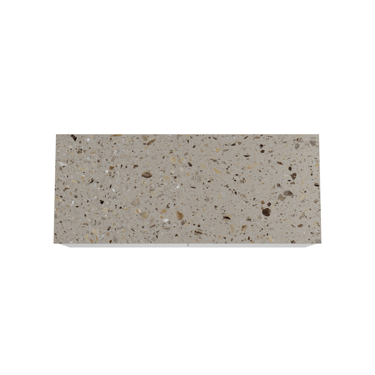 Balmani Mitra meuble salle de bains suspendu 135 x 55 cm blanc mat avec Stretto tablette simple ou double en terrazzo greige terrazzo