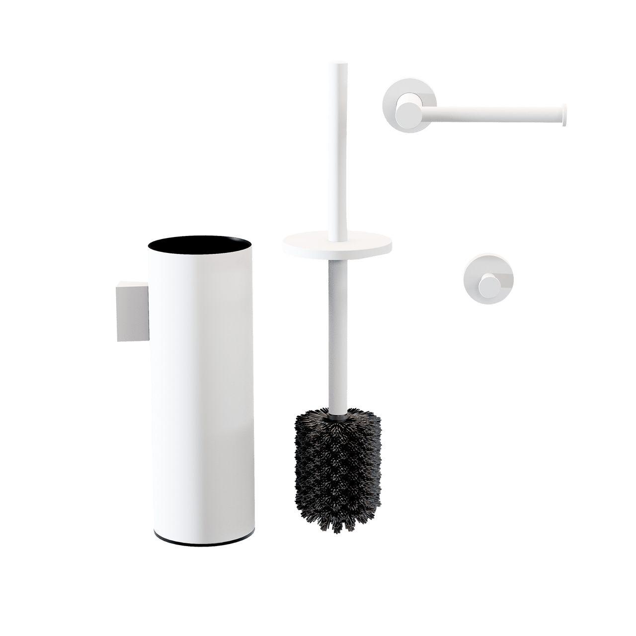 Blaufoss Harmony WC-Zubehör-Set, weiß matt