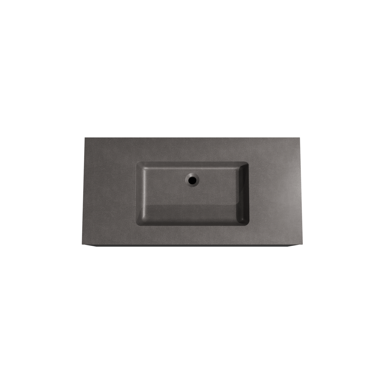 Storke Edge zwevend badmeubel 105 x 52 cm mat zwart met Scuro enkele wastafel in kwarts mat zwart