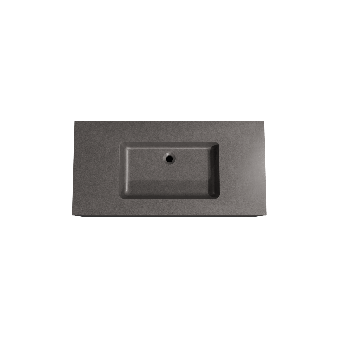 Storke Edge zwevend badkamermeubel 105 x 52 cm mat zwart met Scuro enkele wastafel in kwarts mat zwart