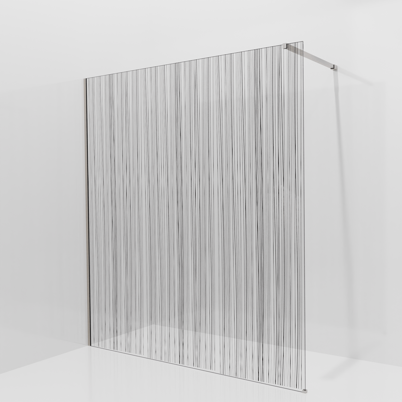 Balmani Modular douche à l'italienne: 180 x 200 cm, Mikado, Profil Brushed CoolMetal