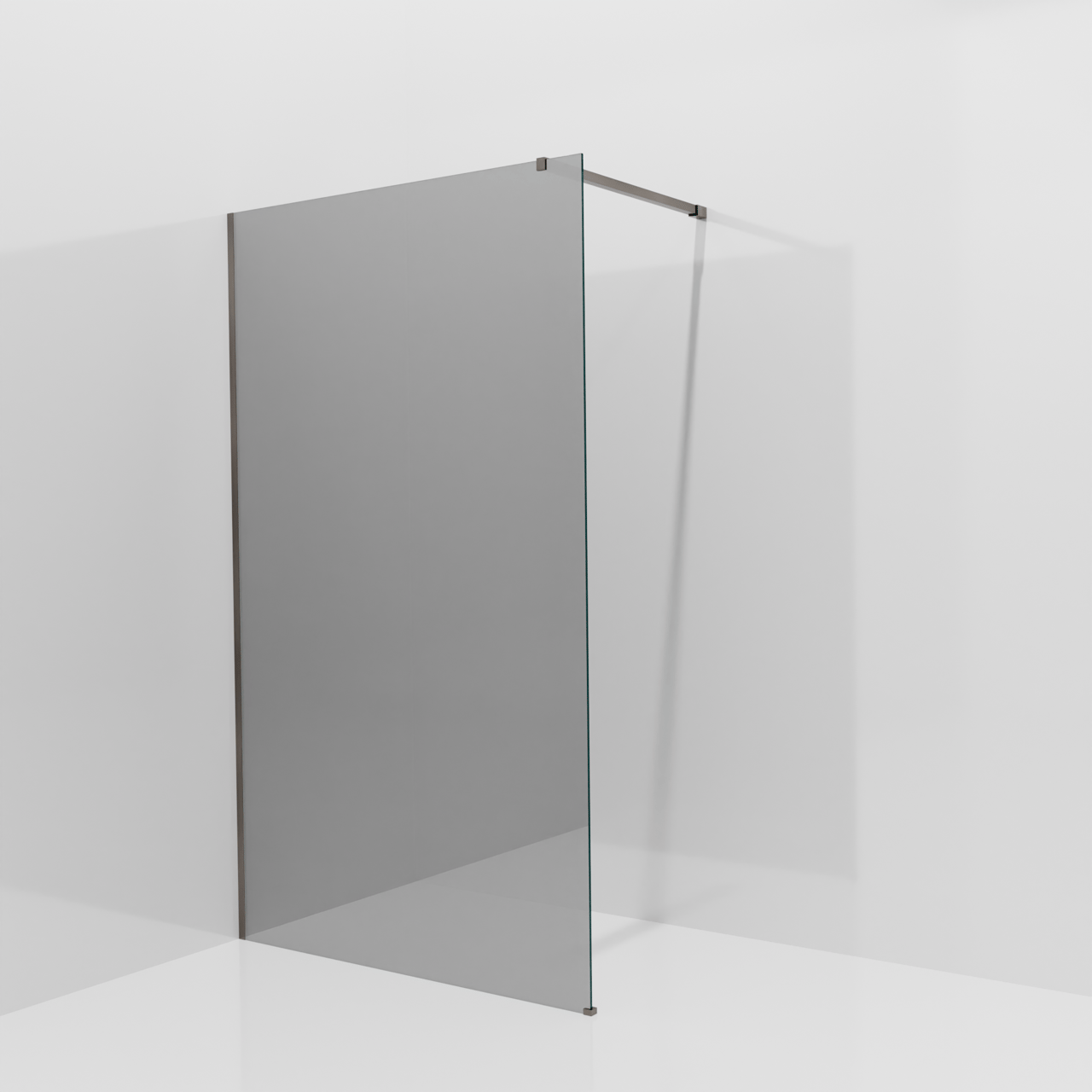 Balmani Modular Walk-In Dusche: 120 x 200 cm, Reflex-Spiegelglas, Profil Brushed GunMetal