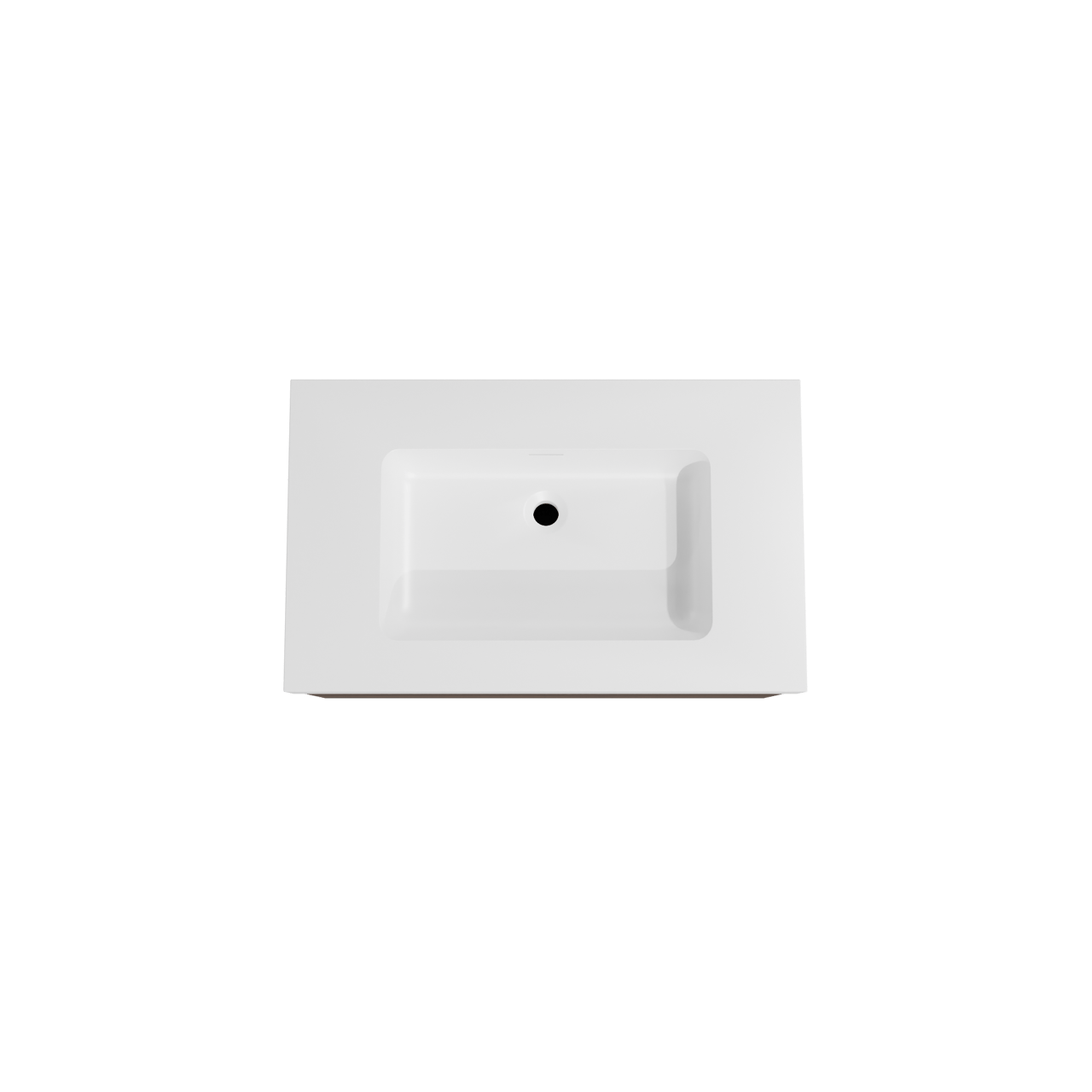 Storke Edge zwevend badmeubel 85 x 52 cm notenhout met Mata High enkele wastafel in solid surface mat wit