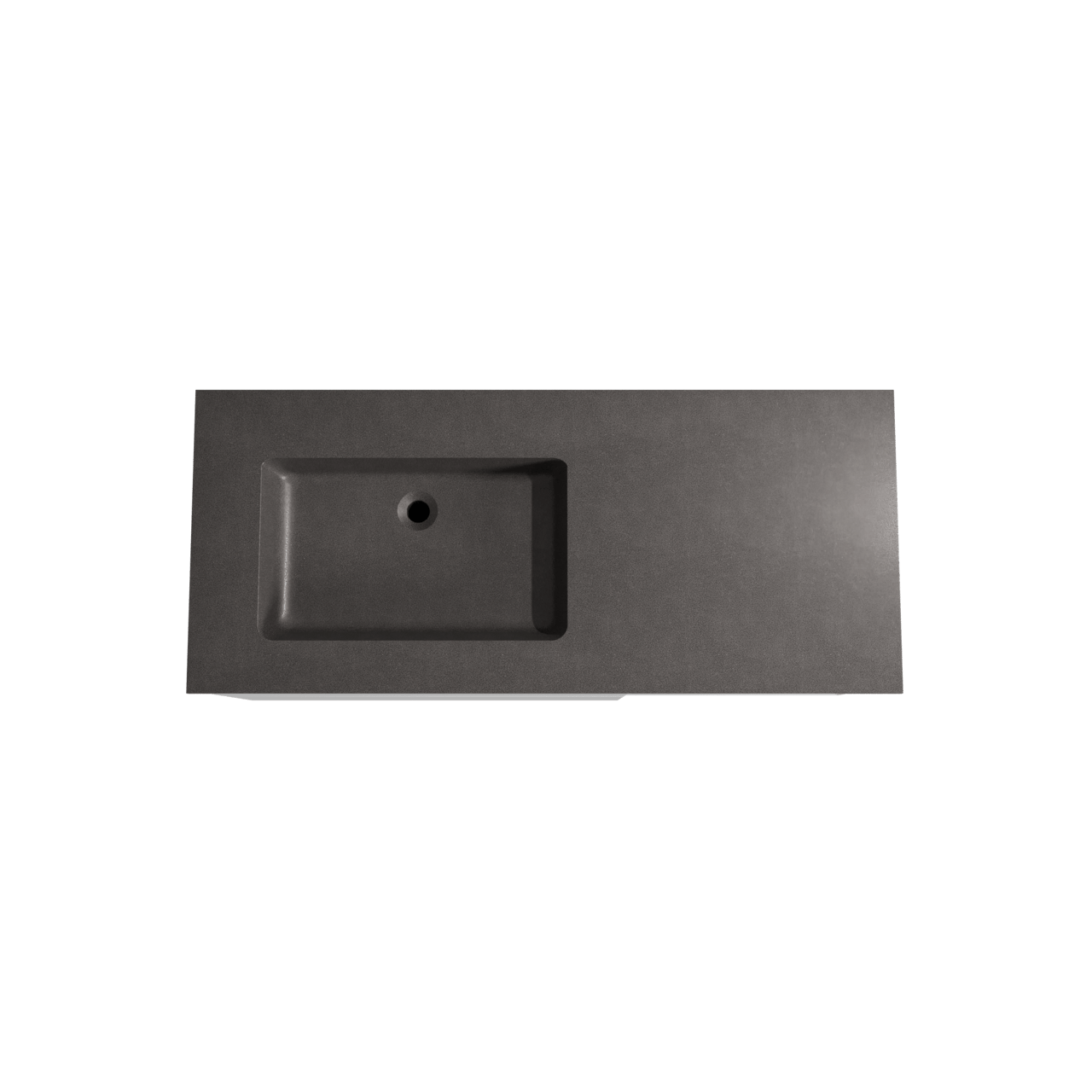 Storke Edge zwevend badmeubel 120 x 52 cm hoogglans wit met Scuro asymmetrisch linkse wastafel in kwarts mat zwart