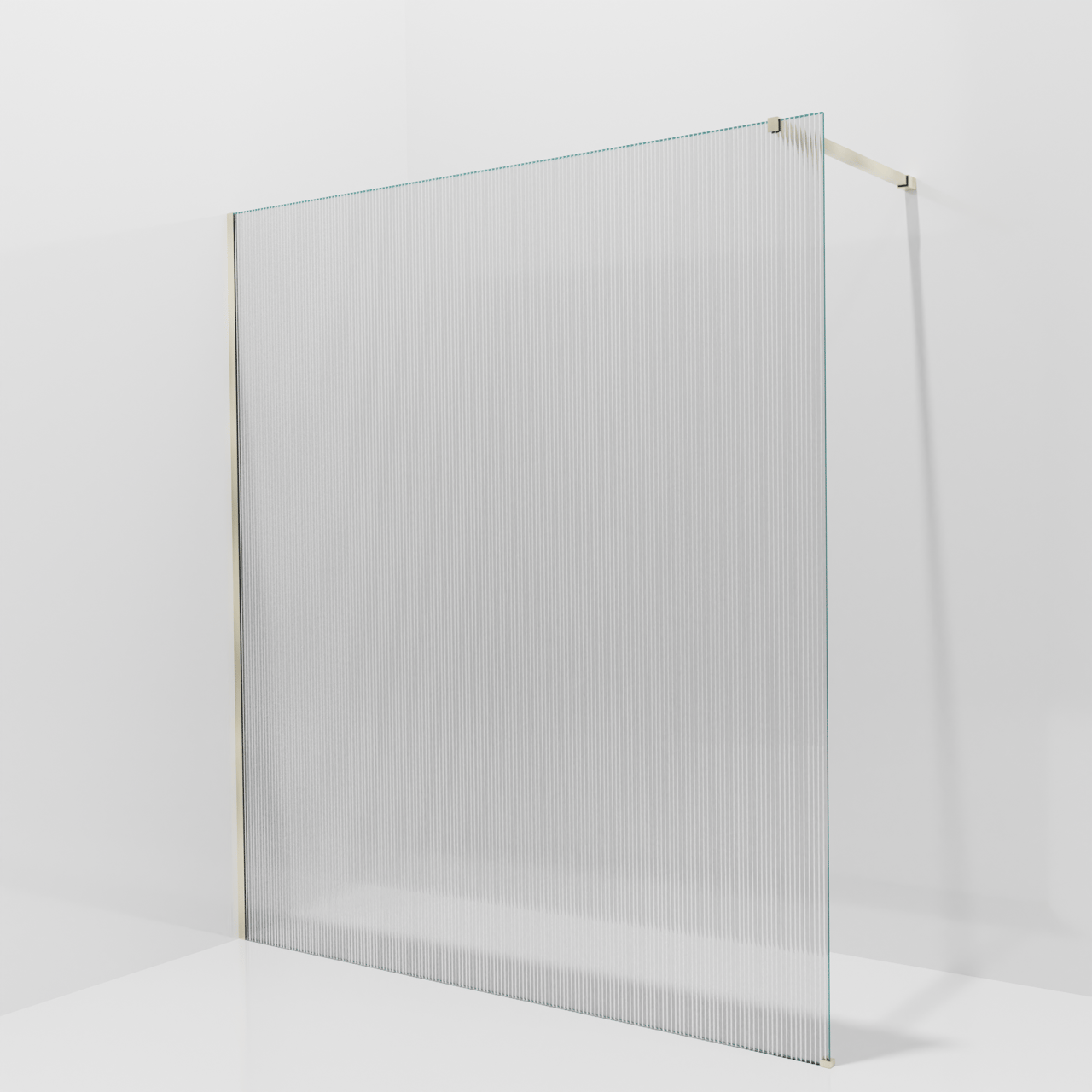 Balmani Modular inloopdouche: 180 x 200 cm, Ribs met coating, Brushed Champagne Gold profielen