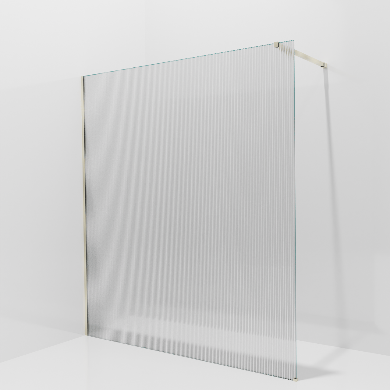 Balmani Modular Walk-In Dusche: 180 x 200 cm, Ribs, inklusive Coating, Profil Brushed Champagne Gold