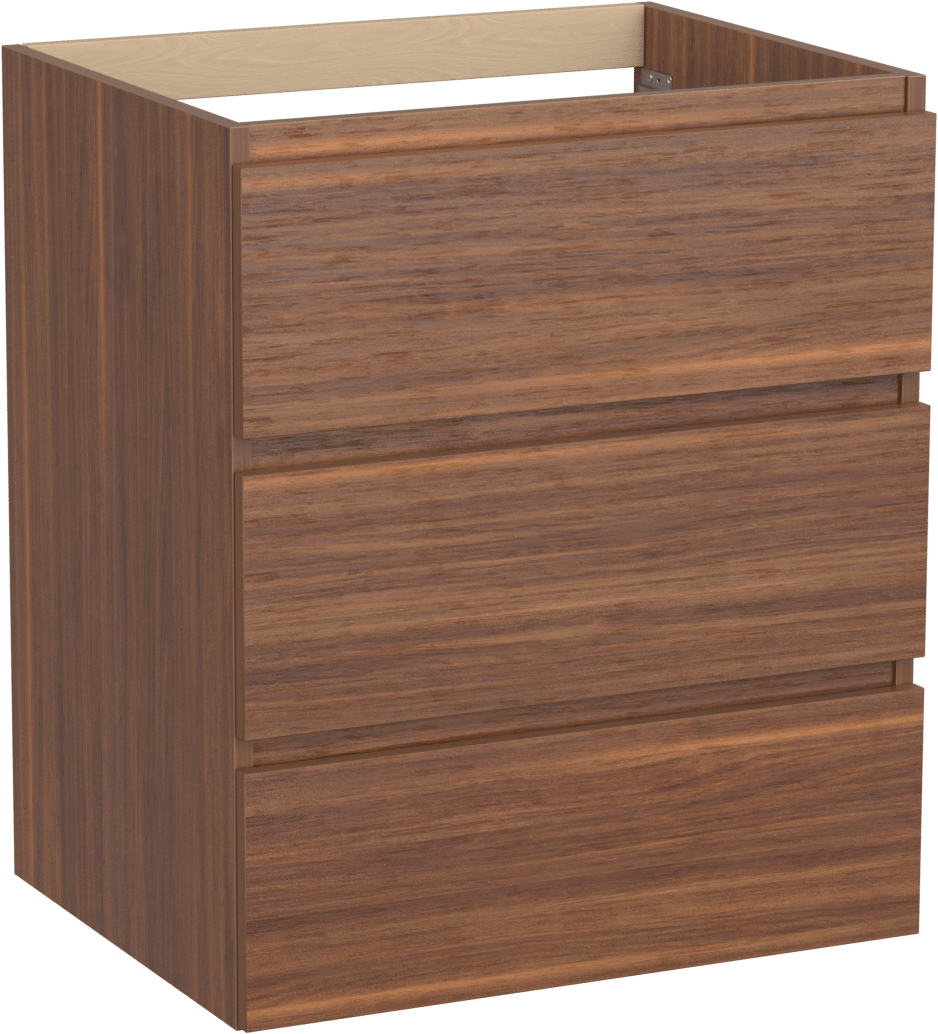 Balmani Lucida meuble sous-lavabo a poser 67,5 x 55 cm noyer Américain 3 tiroirs