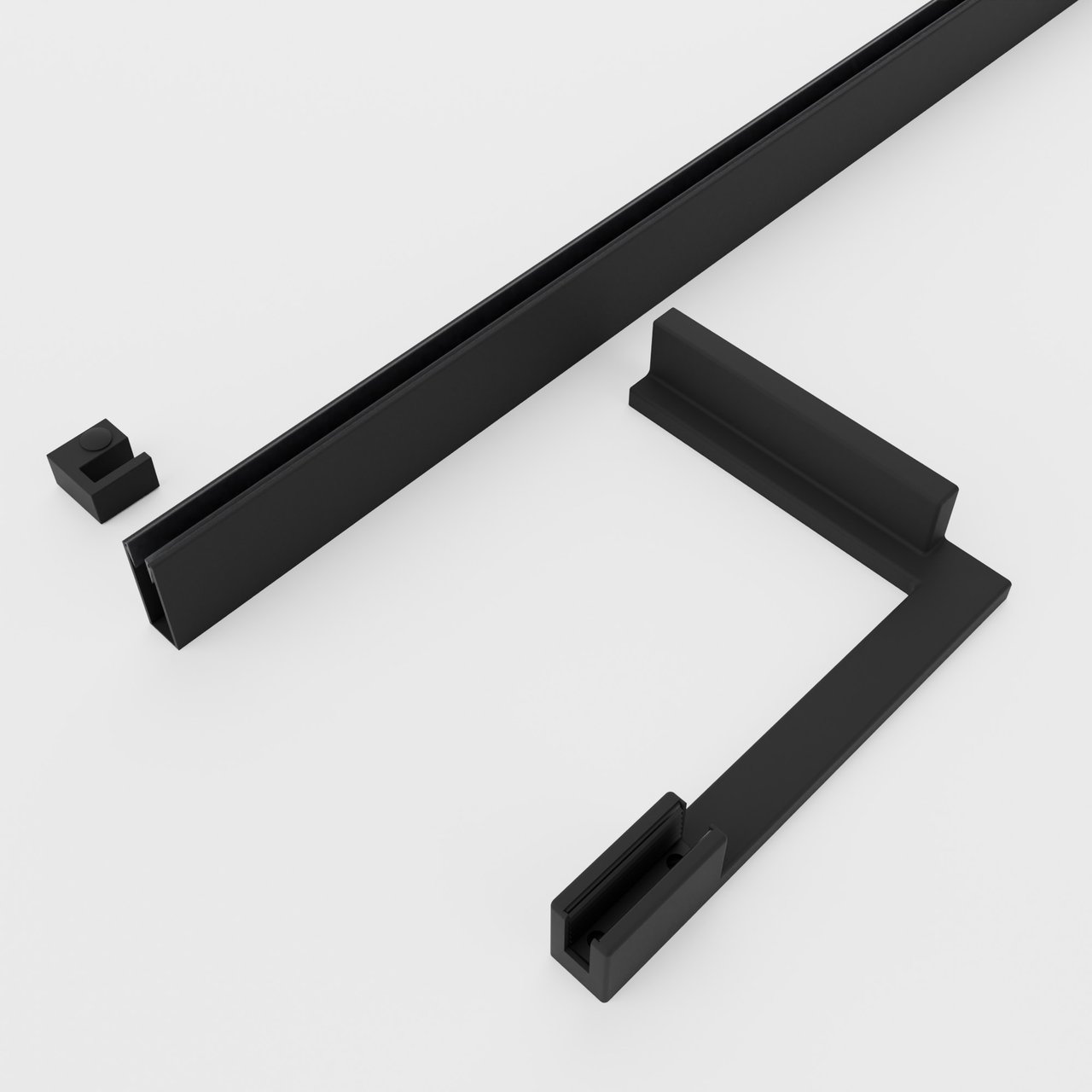 Balmani Modular L-Shape links profielenset mat zwart