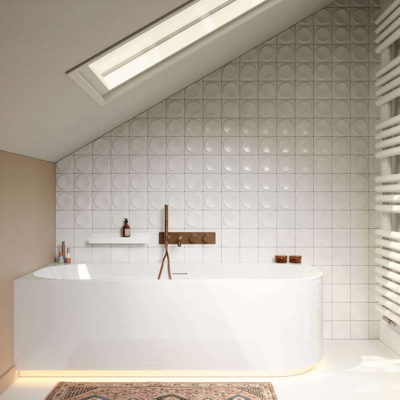 Luca Varess Laguna hoekbad links airmassage met LED 170 x 85 cm acryl Hoogglans Wit