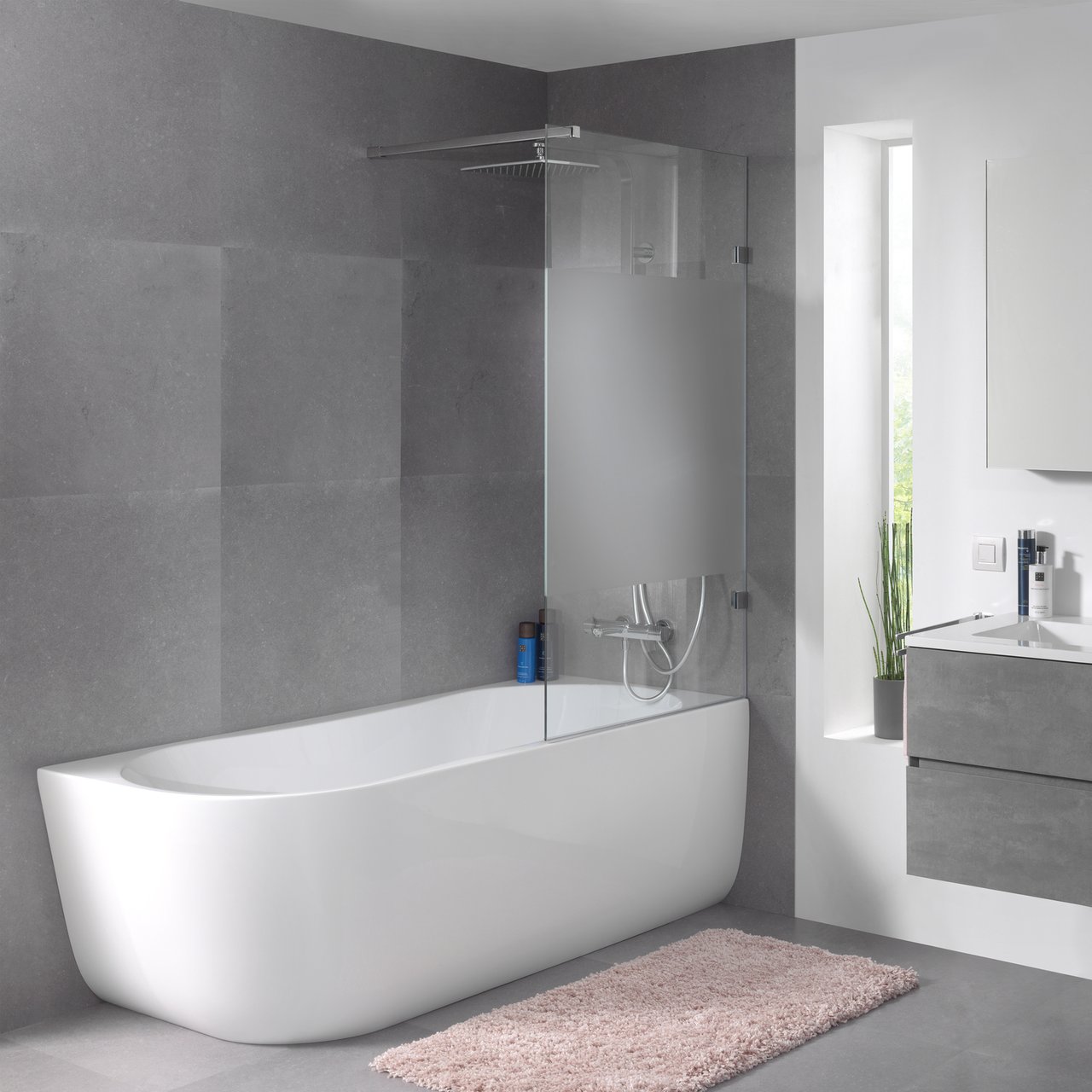 Blaufoss Versa 300 Square regendouchekit chroom