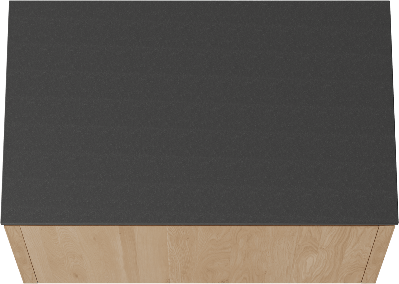 Balmani Eclips meuble salle de bains suspendu 90 x 55 cm Chêne naturelle avec Stretto tablette simple en Granit noir