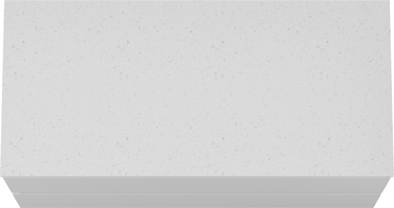 Linie Lado meuble salle de bains suspendu 100 x 46 cm blanc brillant avec Lado tablette simple ou double en mélaminé terrazzo blanc