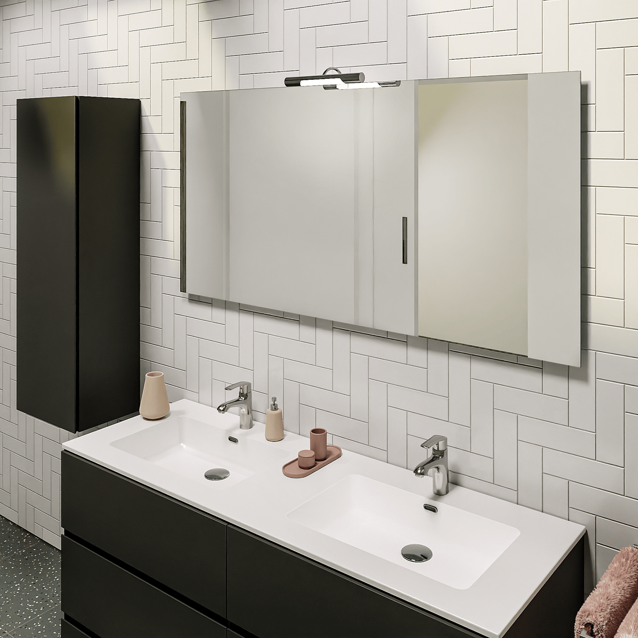 Storke Soto rechthoekig badkamerspiegel 150 x 75 cm