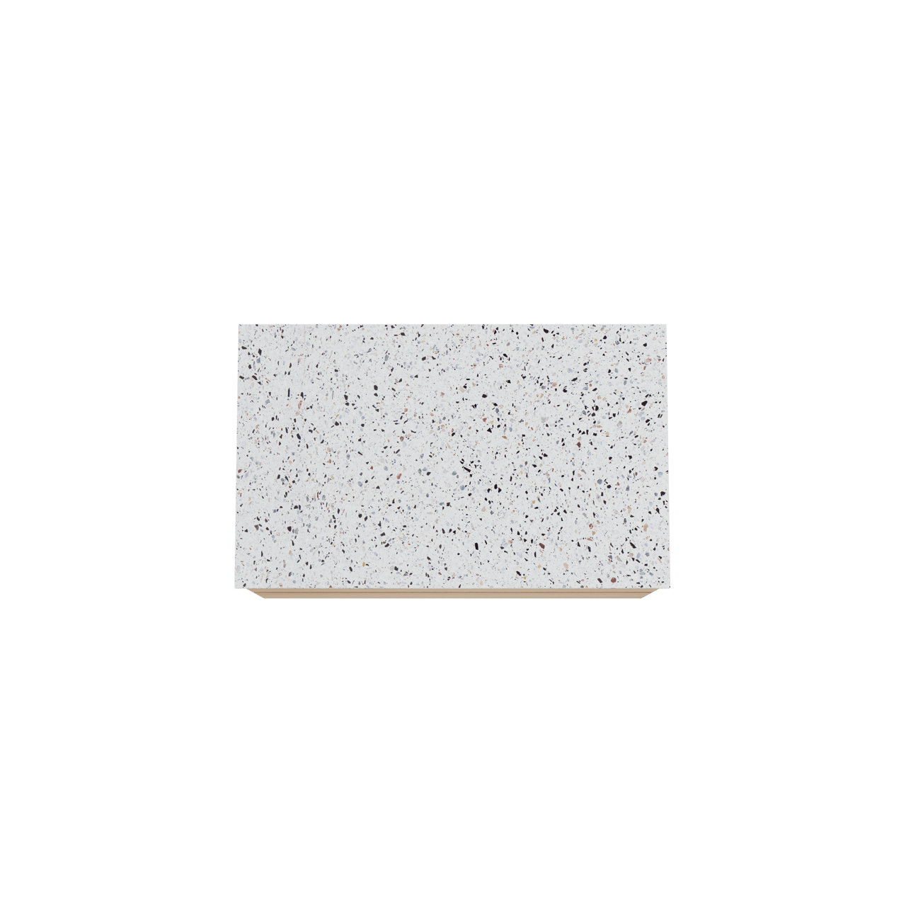 Balmani Mitra meuble salle de bains suspendu 90 x 55 cm chêne naturel avec Stretto tablette simple en blanc/noir mat terrazzo