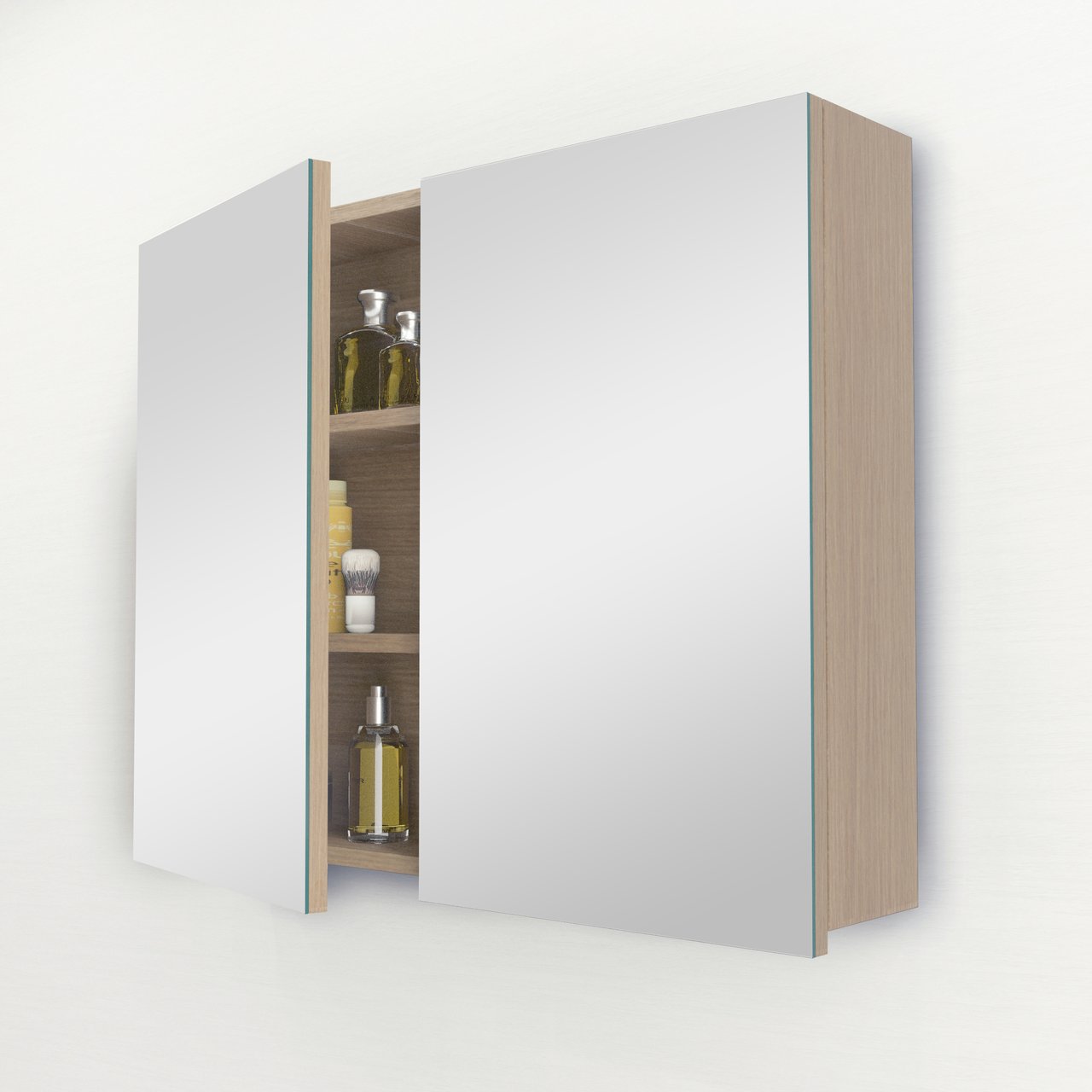 Balmani Legno spiegelkast 90 x 72 cm verweerd eiken