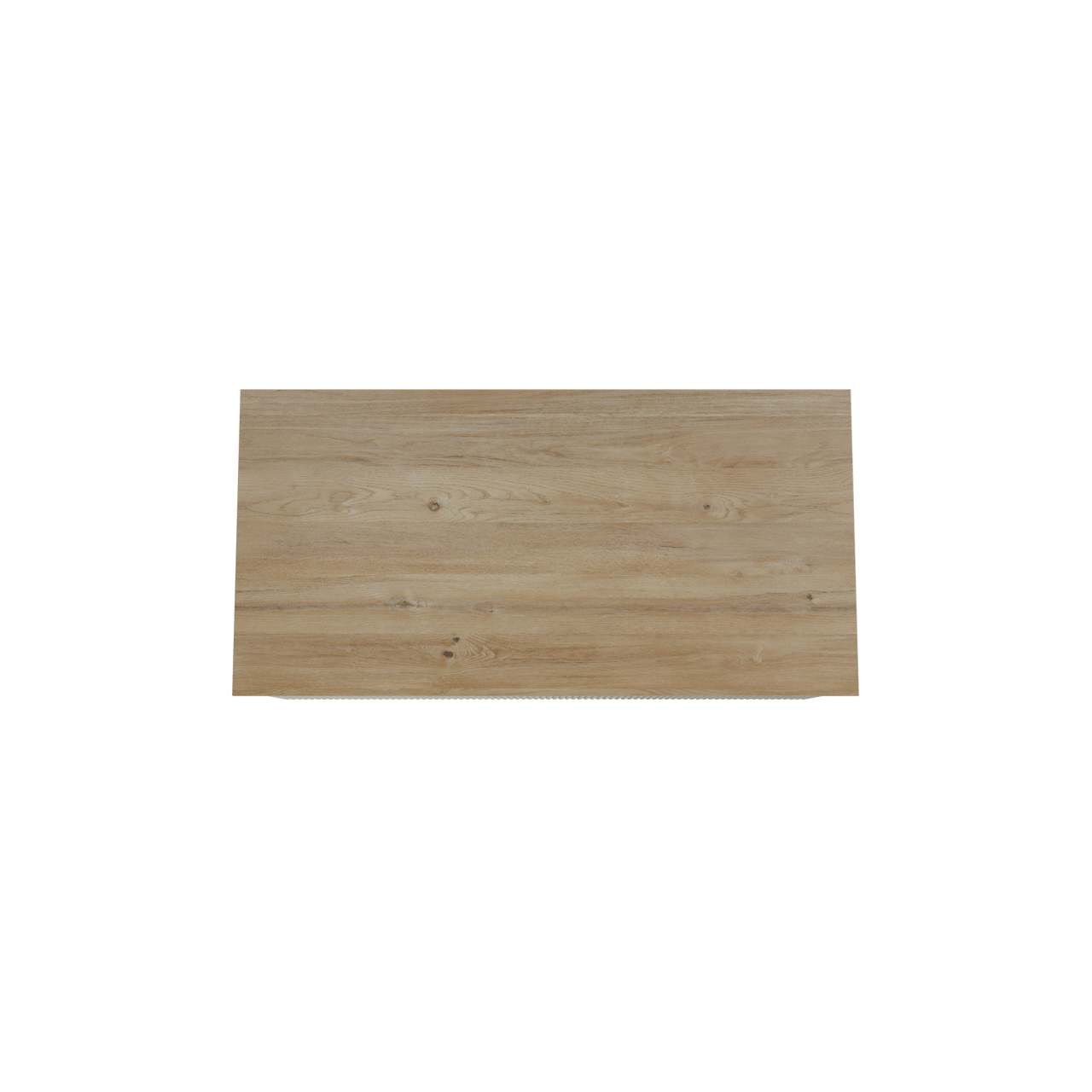 Storke Ribs zwevend badmeubel 105 x 52 cm zijdegrijs met Panton enkel wastafelblad in melamine ruw eiken, Verticale symmetrische rechte ribbel