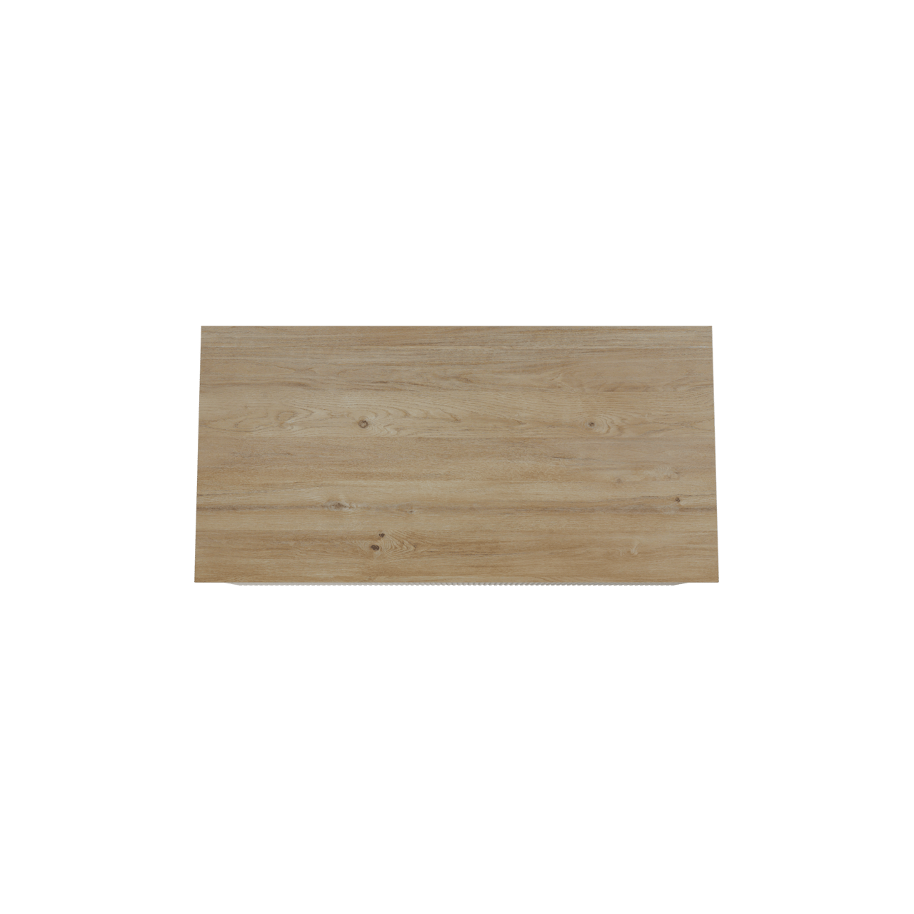 Storke Ribs zwevend badkamermeubel 105 x 52 cm zijdegrijs met Panton enkel tablet in melamine ruwe eik, Verticale symmetrische rechte ribbel