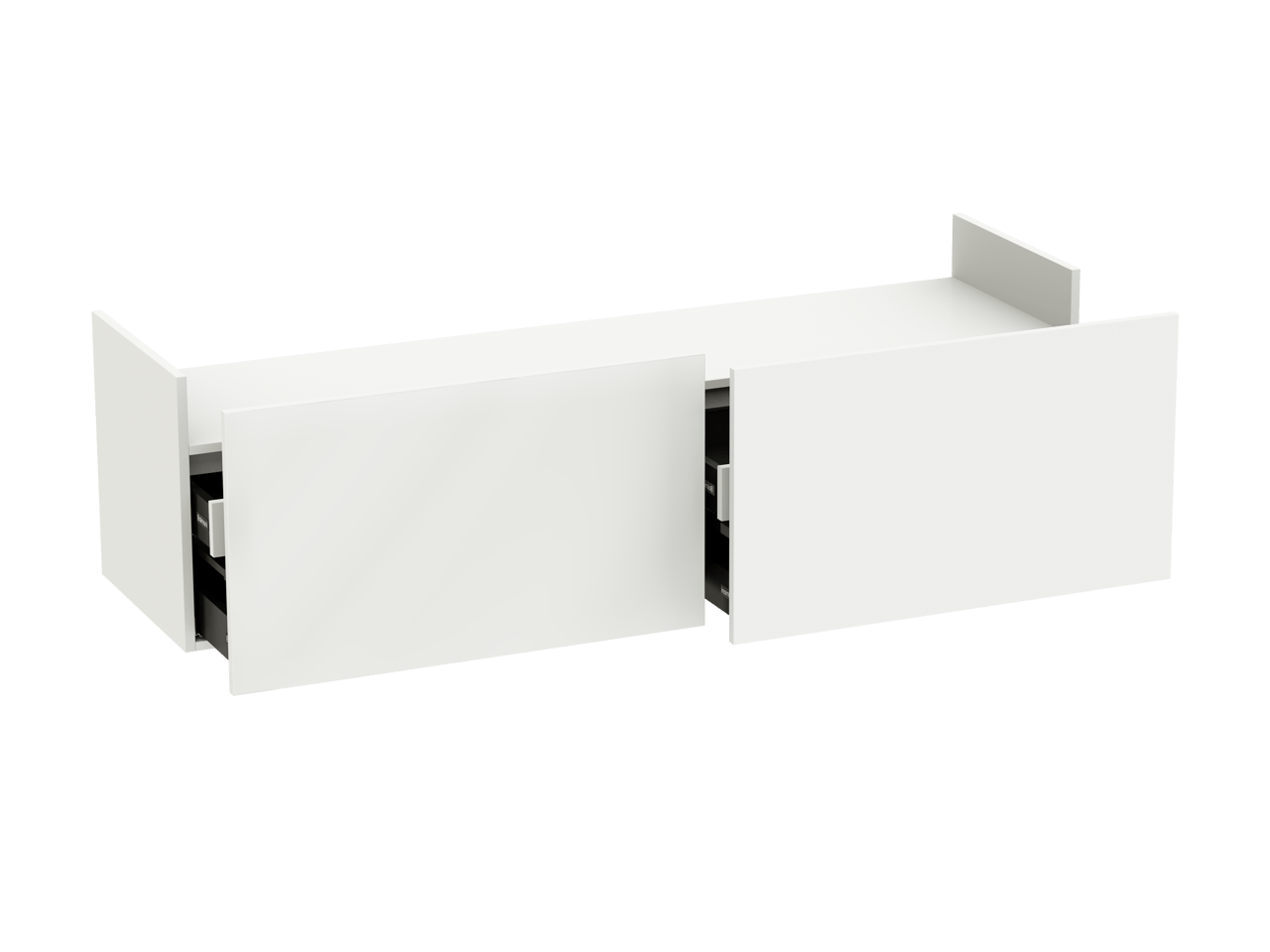 Balmani Cubo meuble sous-lavabo suspendu 184 x 53 cm blanc mat 4 tiroirs