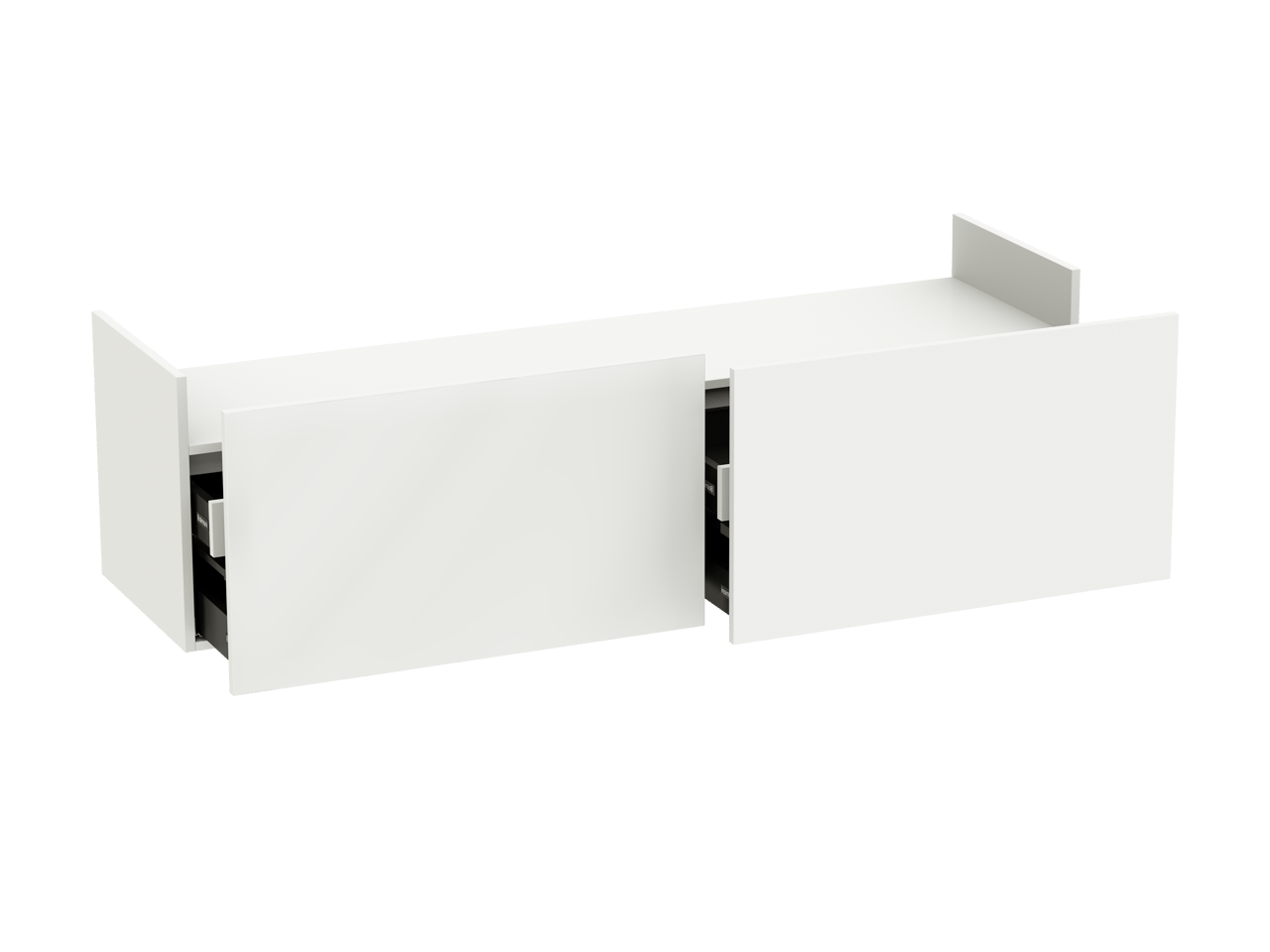 Balmani Cubo meuble sous-lavabo suspendu 184 x 53 cm blanc mat 4 tiroirs