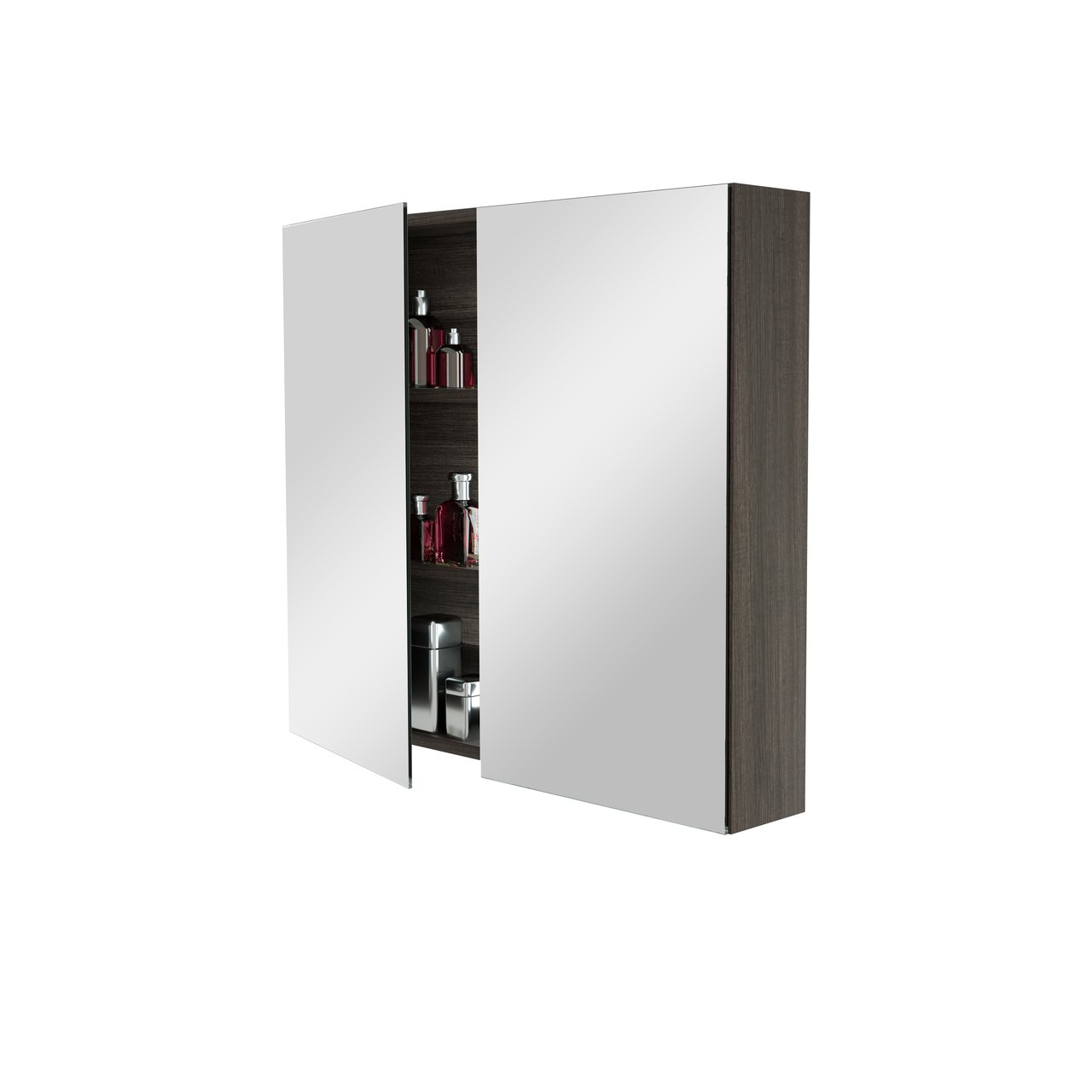 Storke Reflecta spiegelkast 85 x 75 cm robuust zwart eiken