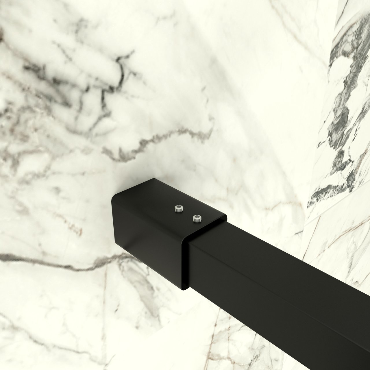 Balmani Modular douche à l'italienne 180 x 200 cm verre fumé profil noir mat