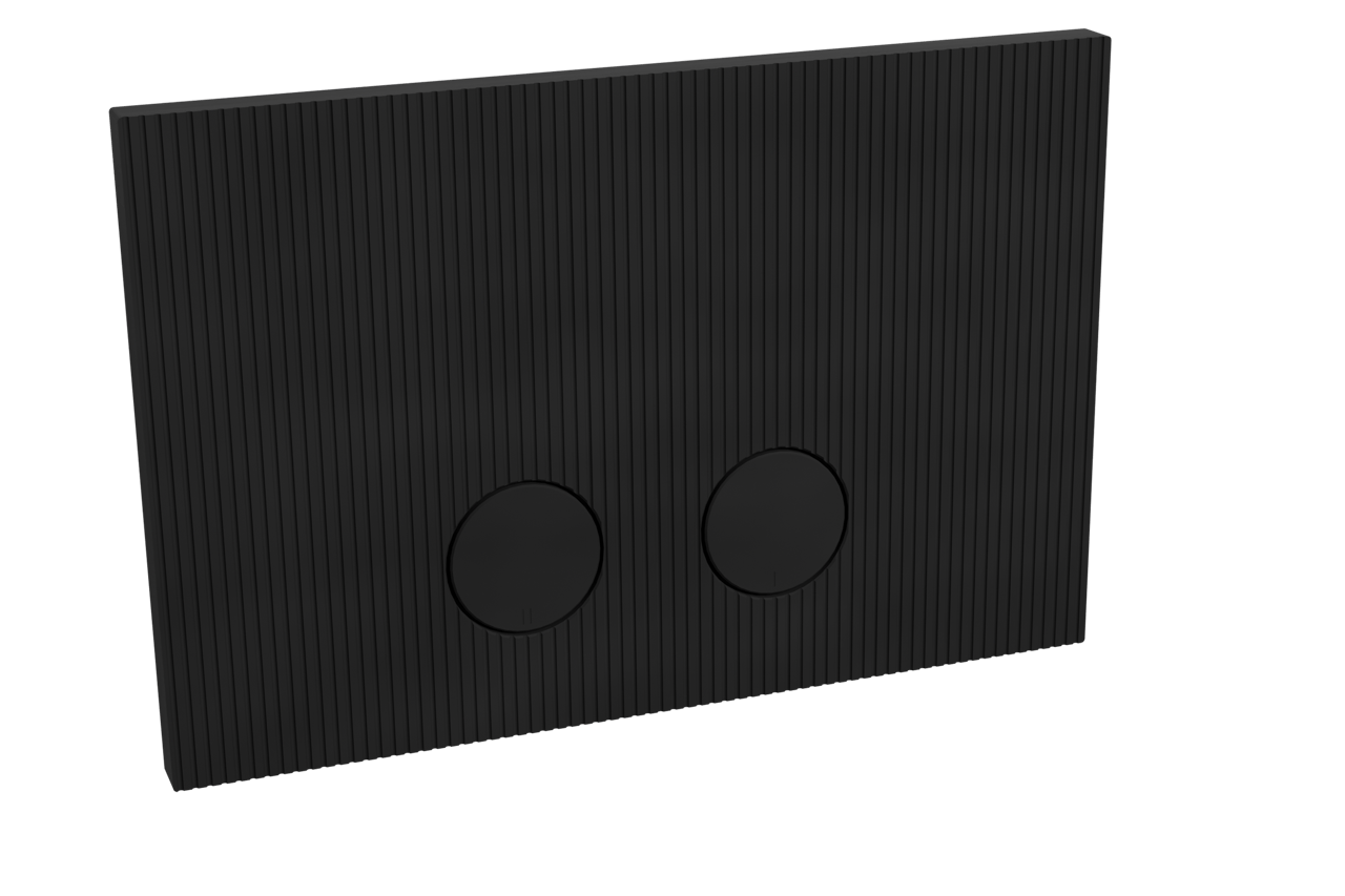 Presa Ribs Betätigungsplatte: Schwarz Matt, für UP320 oder UP720 Spülkasten