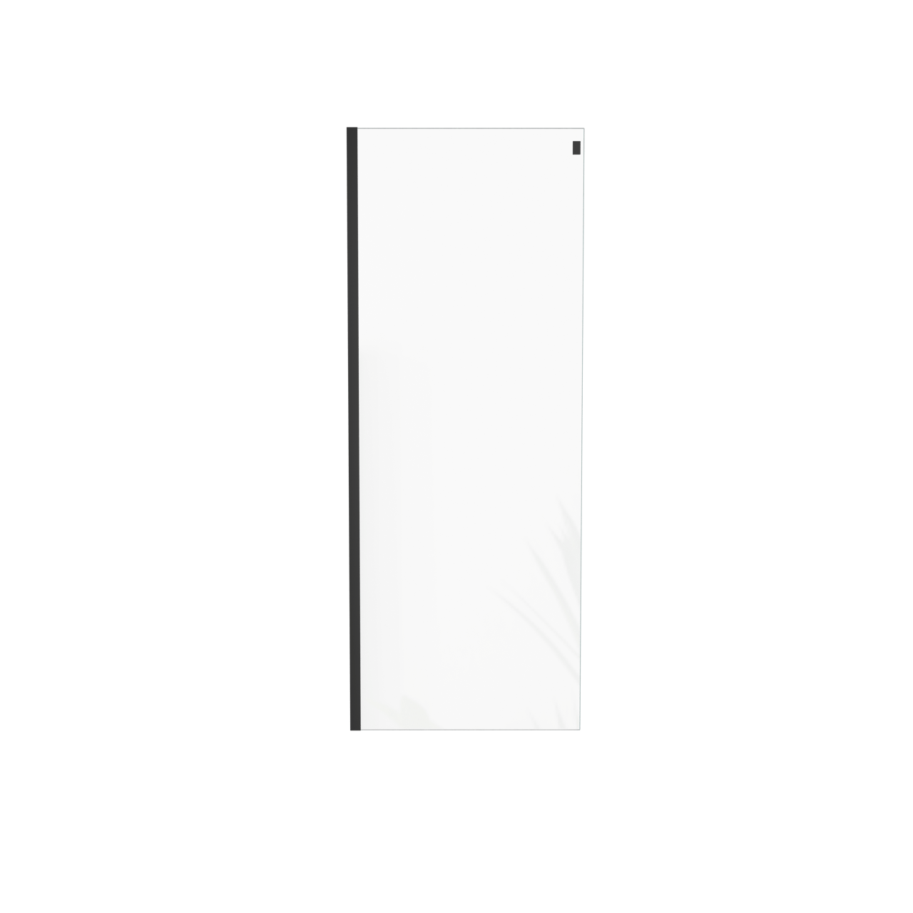 Luca Varess Boltano zijpaneel 80 cm Helder glas mat zwart profiel