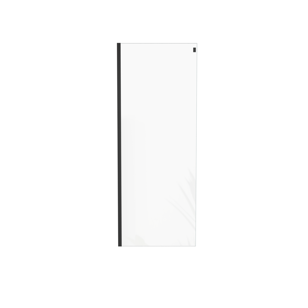 Luca Varess Boltano zijpaneel 80 cm Helder glas mat zwart profiel