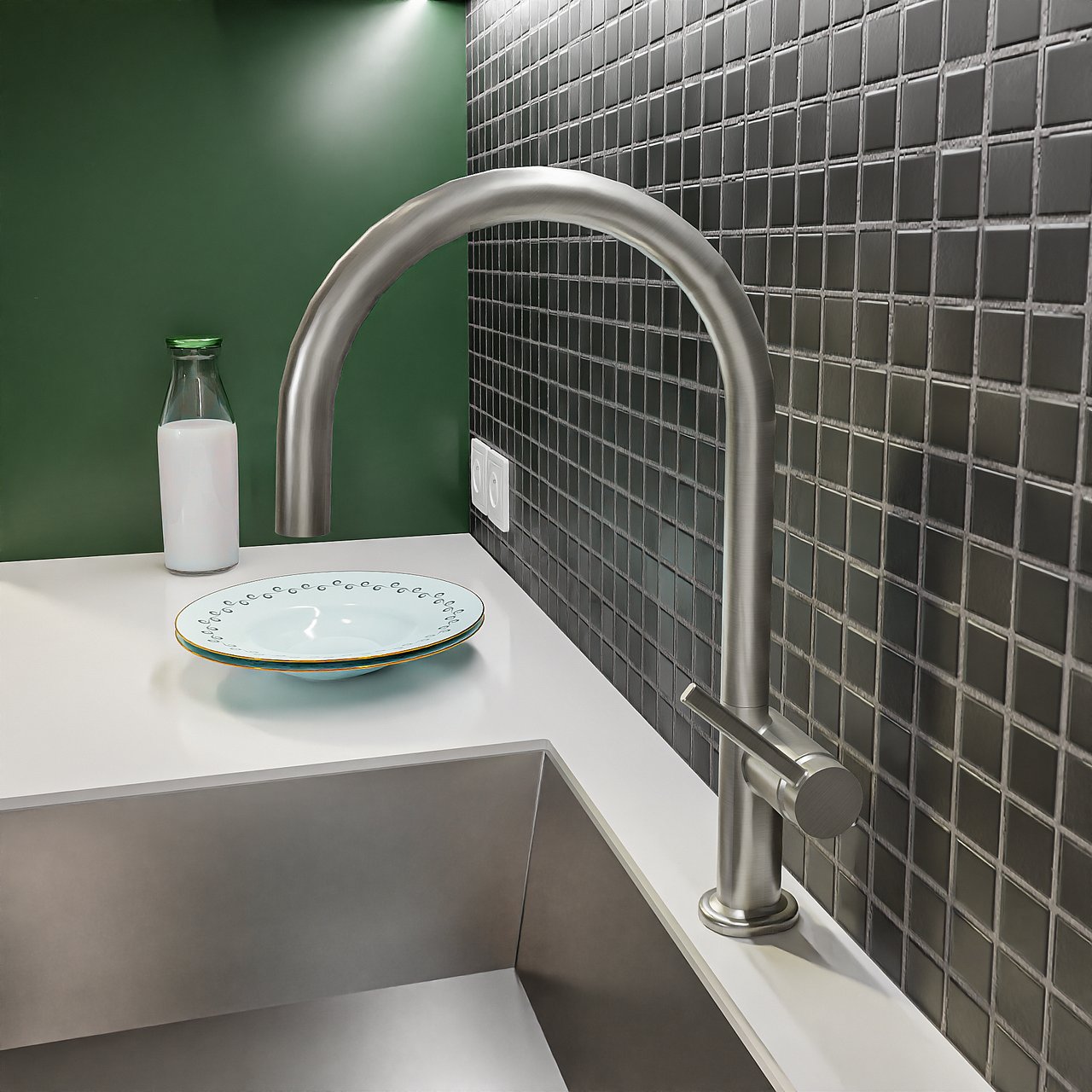 Hansgrohe Talis M54 220 Küchenarmatur: RVS-look