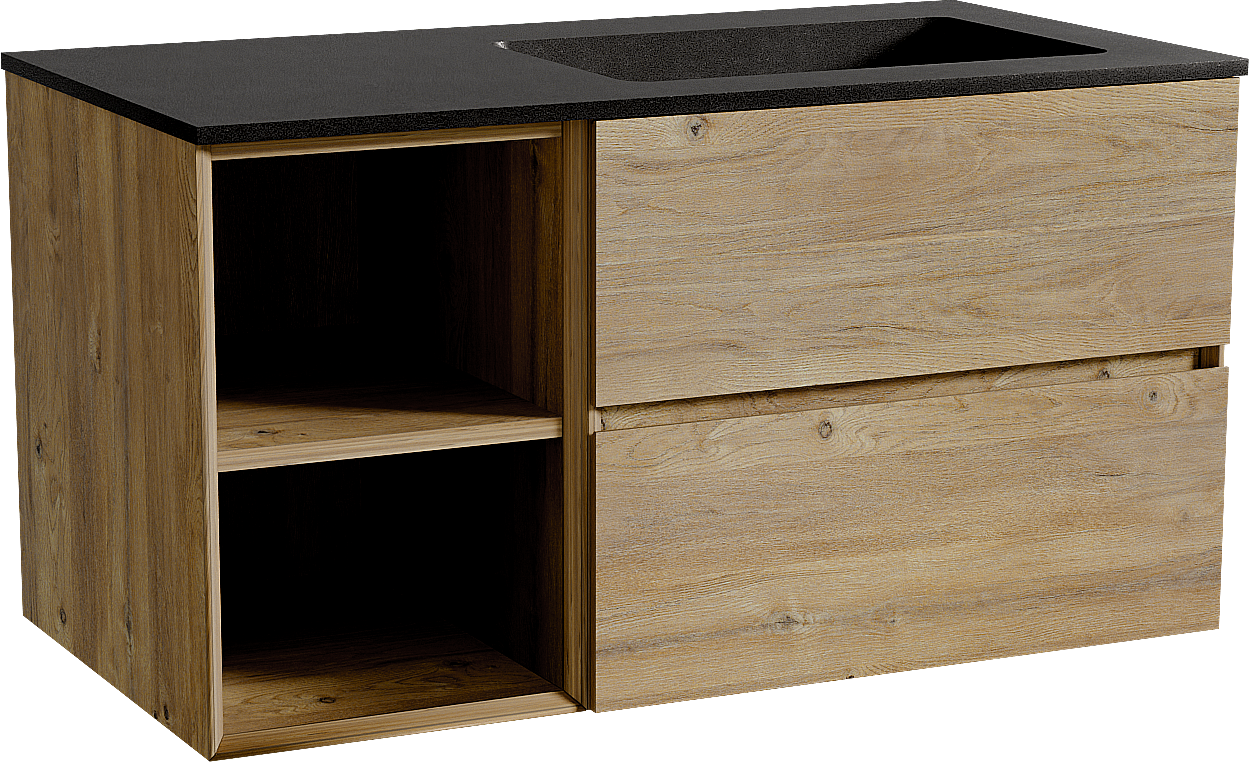 Storke Edge meuble salle de bains avec plan vasque Scuro