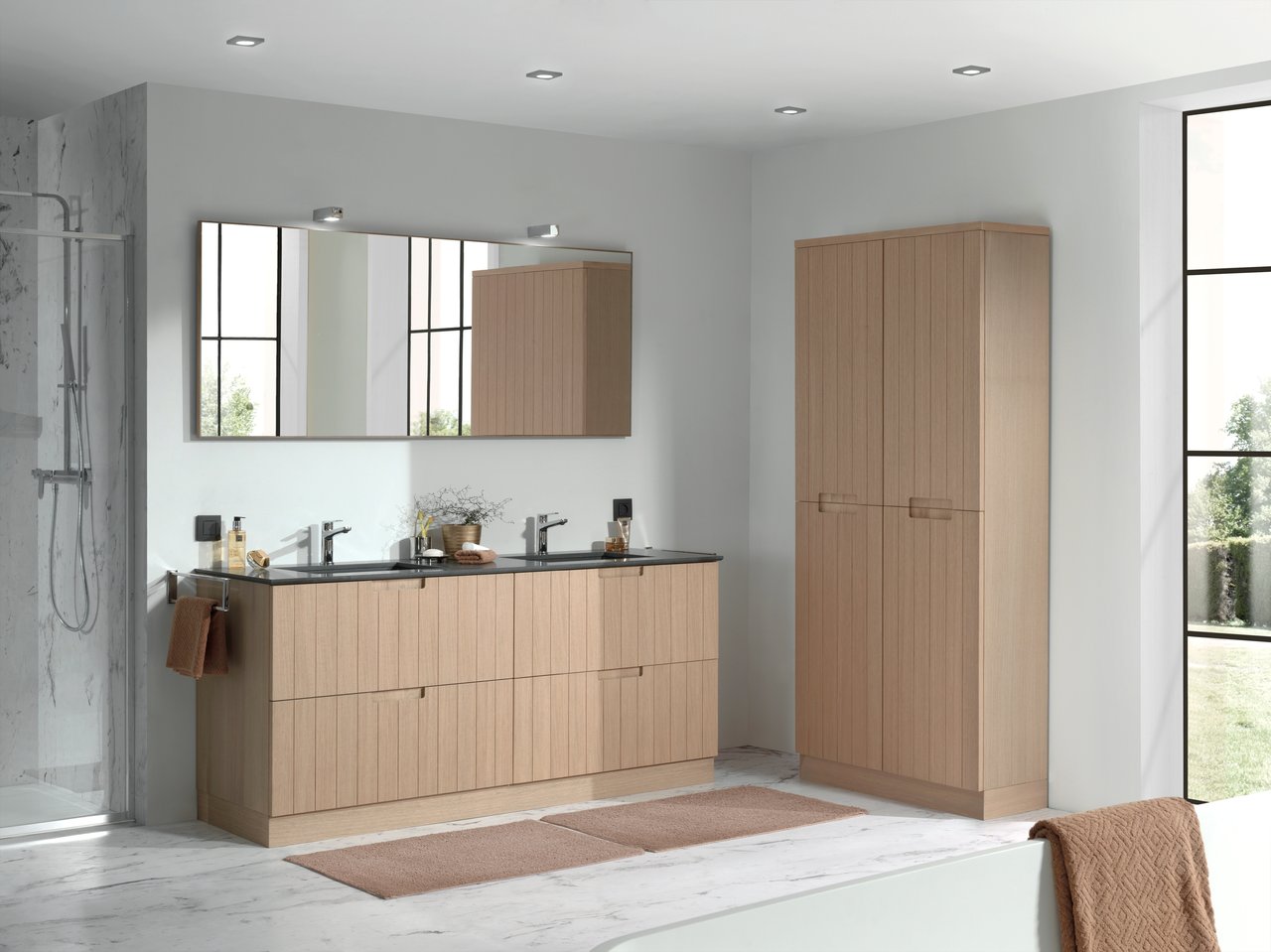 Blaufoss Noma porte-serviette double chrome 41 cm