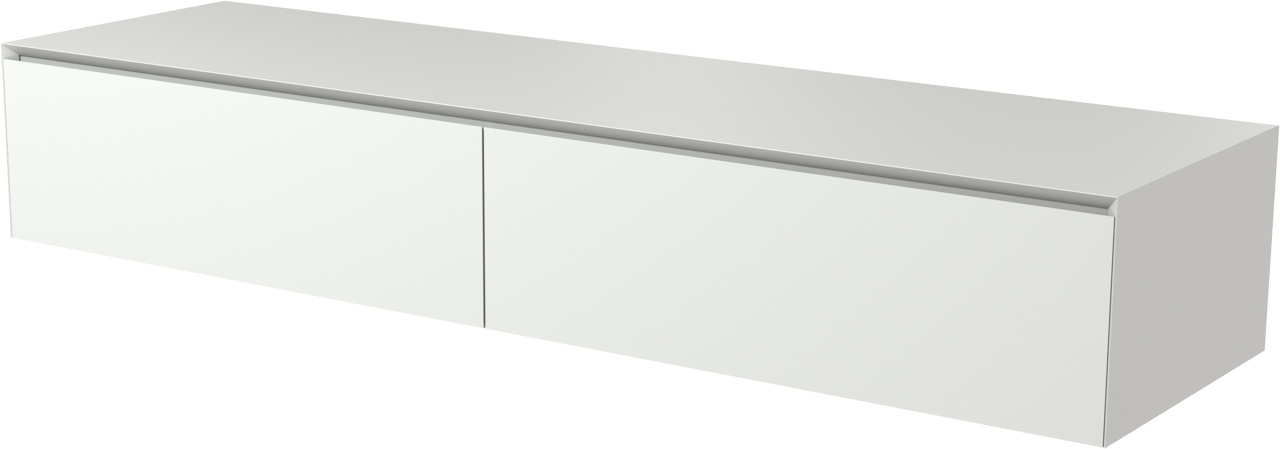 Balmani Mitra Elements meuble sous-vasque suspendu 180 x 50 cm blanc mat 2 tiroirs