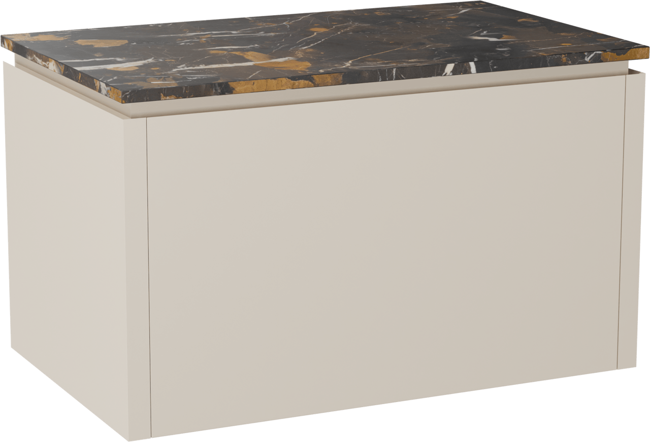 Balmani Eclips Badmöbel Set mit Stretto Waschtischplatte für Aufsatzwaschbecken