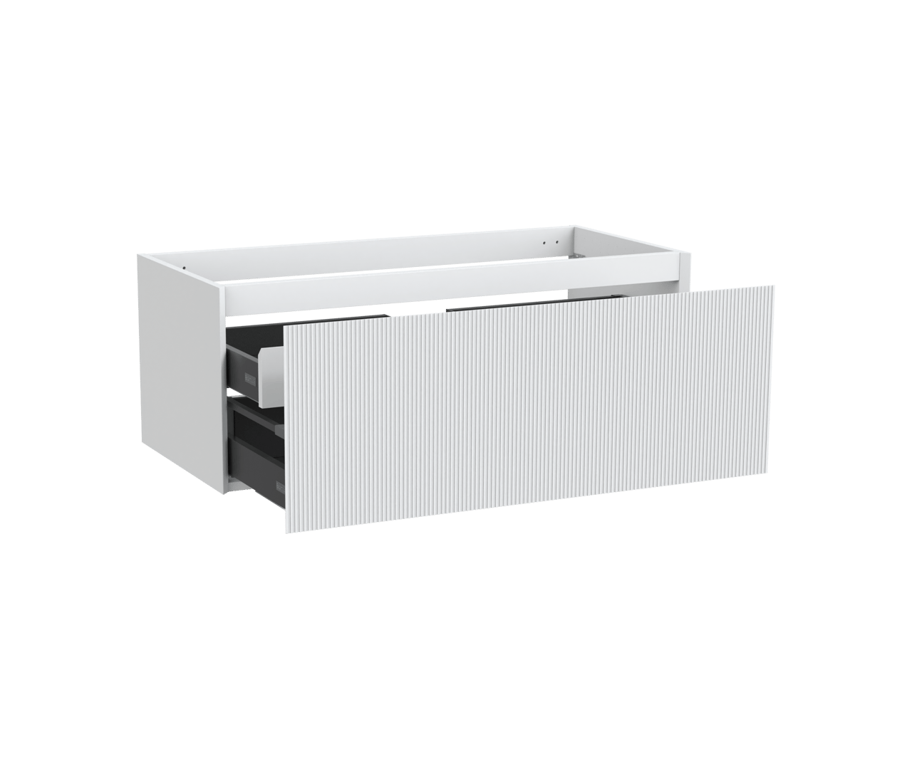 Balmani Fila meuble sous-lavabo suspendu 120 x 55 cm blanc mat 2 tiroirs