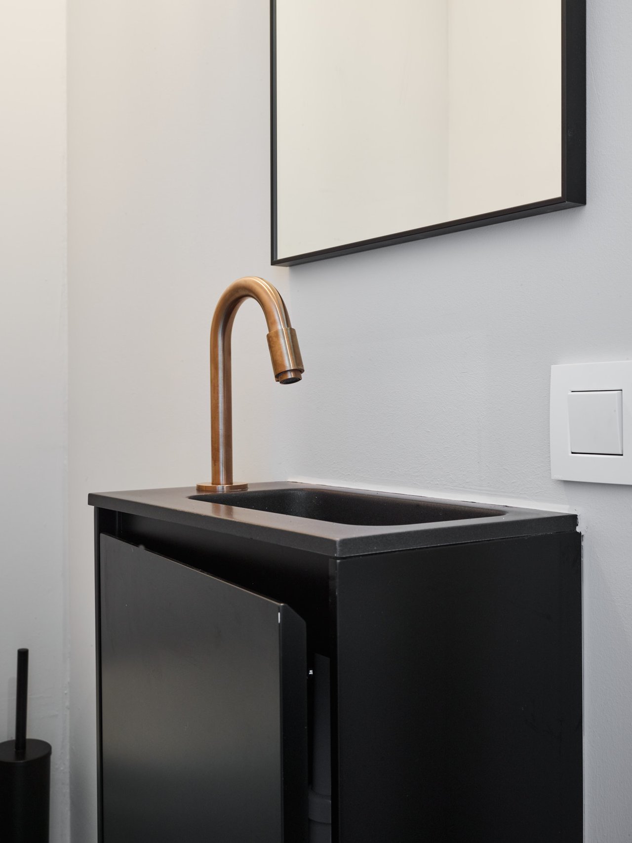 Storke Edge meuble lave-mains suspendu 40 x 22 cm Noir Mat