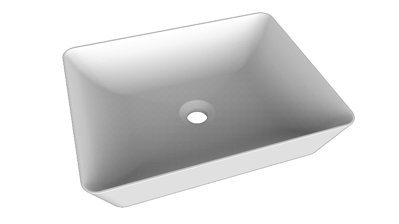 Balmani Still waskom matte Solid Surface rechthoekig 48 x 38 cm