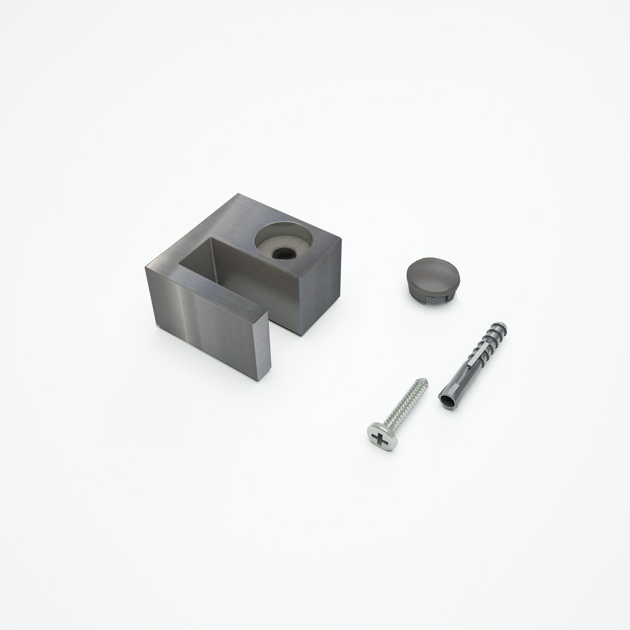 Balmani Modular bevestigingsblok 8mm glas Brushed Gunmetal