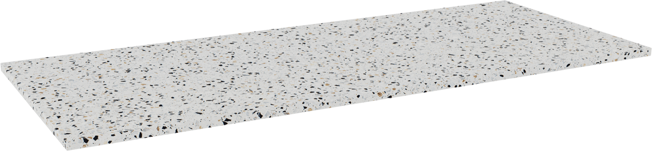Balmani Stretto enkel of dubbel tablet Bianco Nero terrazzo 135 x 55 cm