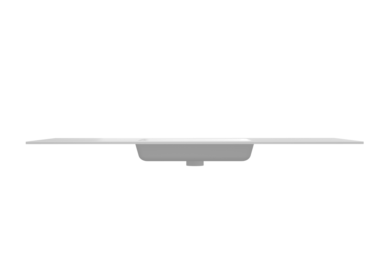 Storke Mata Einzelwaschtisch, Solid Surface matt, 155 x 52 cm
