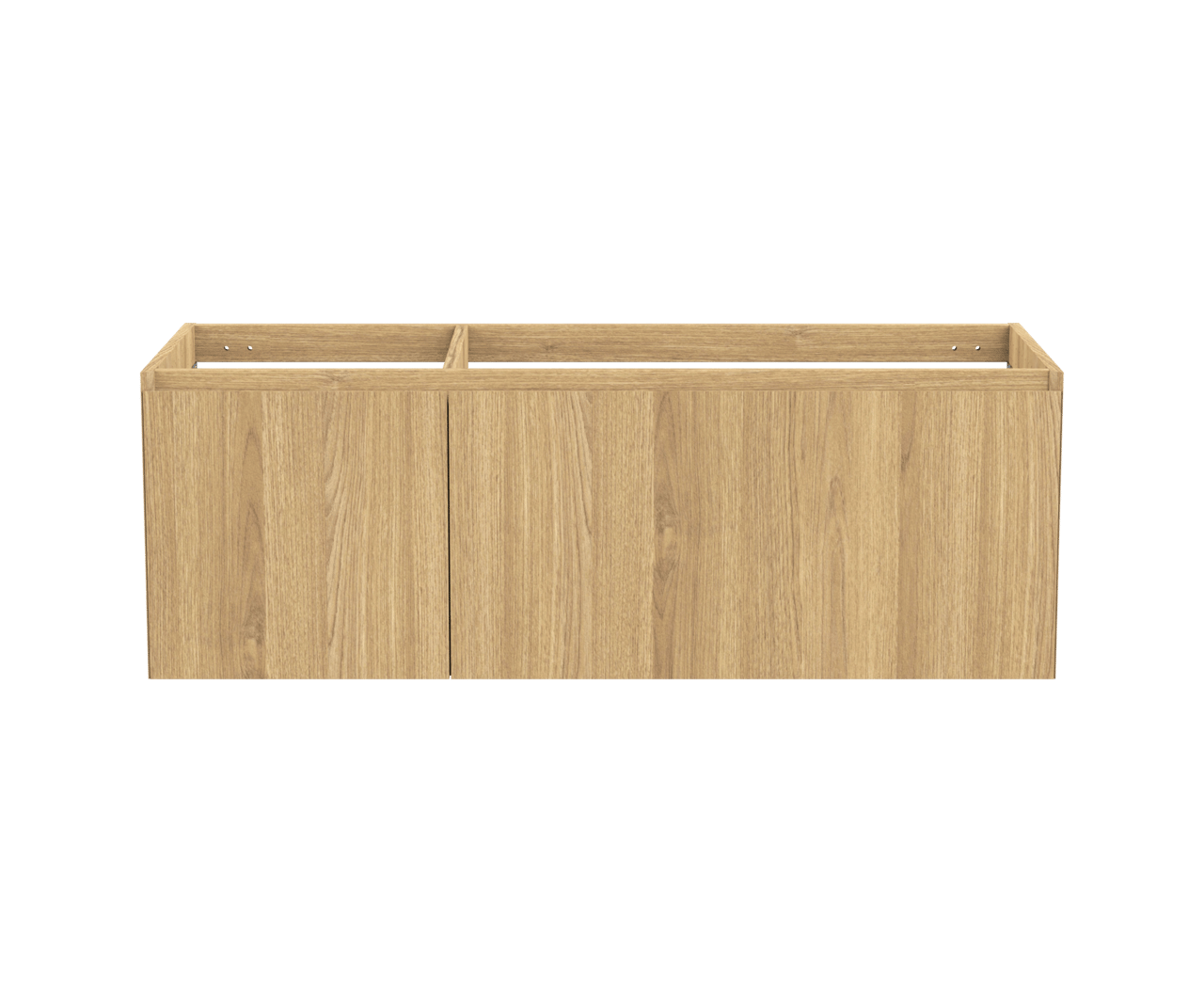Balmani Idra zwevende wastafelonderkast 135 x 55 cm asymmetrisch rechts fineer natuur eik 4 lades