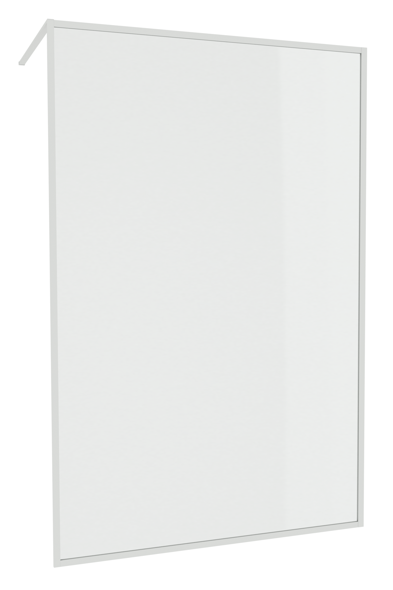 Balmani Framed inloopdouche 140 x 210 cm helder glas mat wit profiel