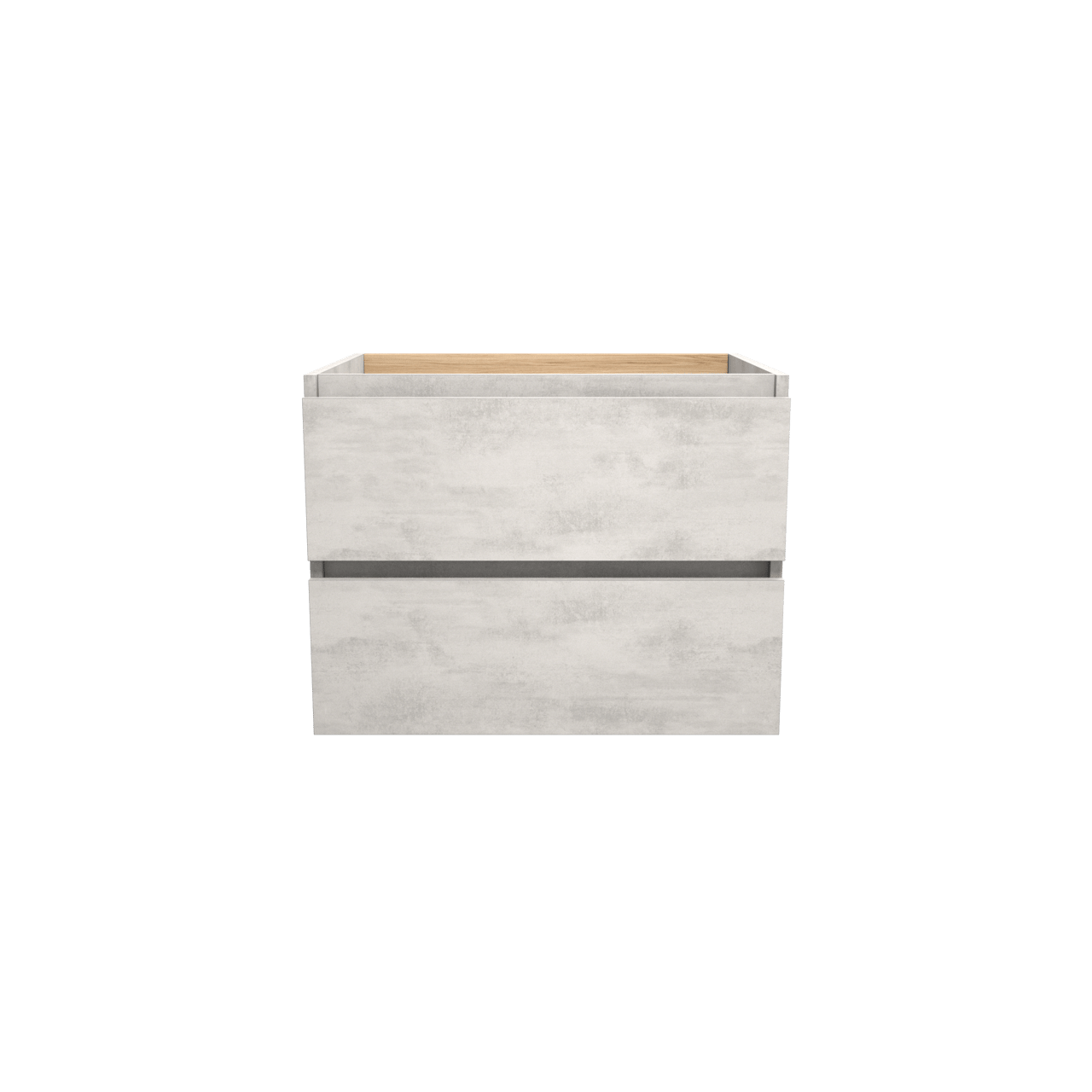 Balmani Lucida zwevende wastafelonderkast 67,5 x 55 cm beton zilvergrijs 2 lades