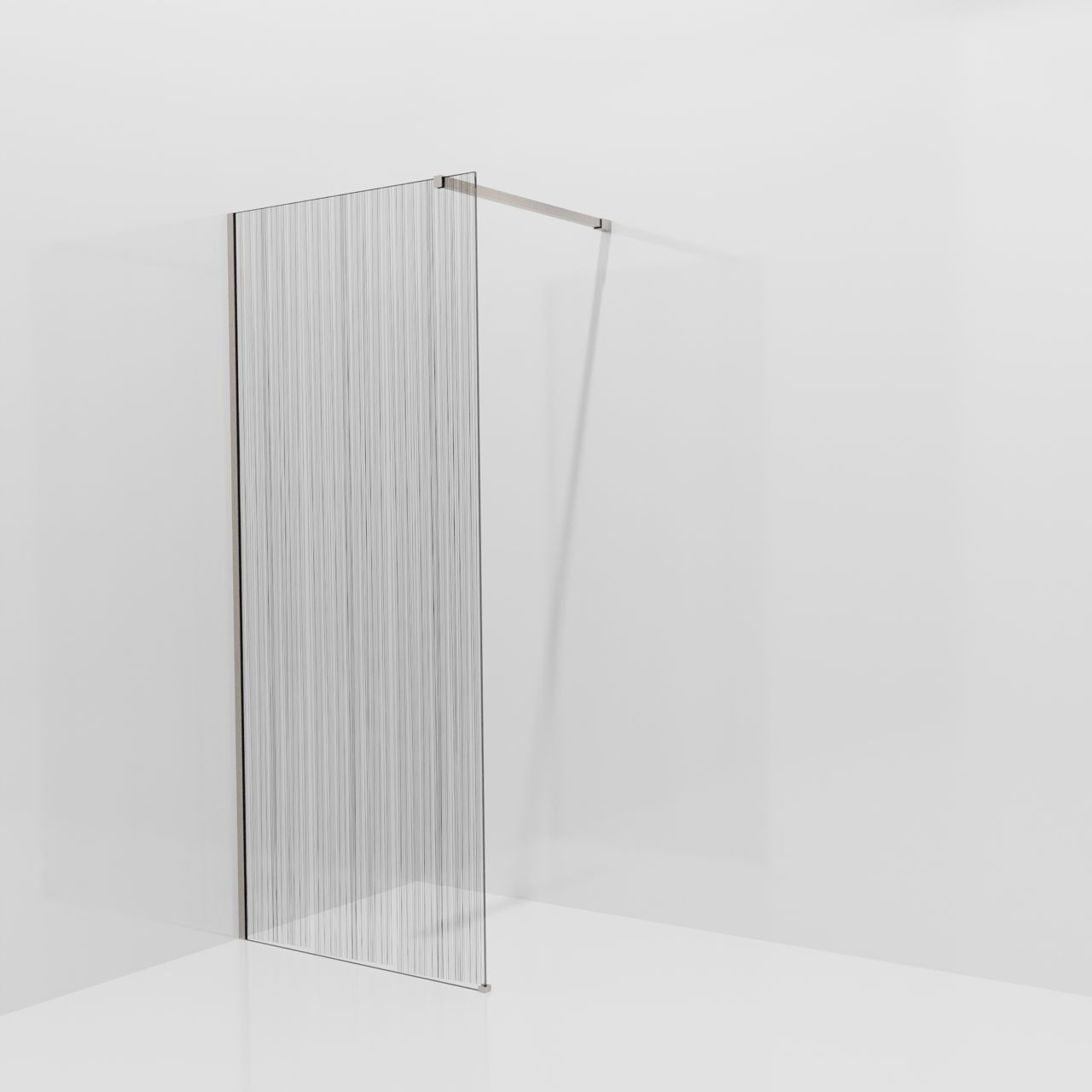 Balmani Modular Walk-In Dusche: 90 x 200 cm, Mikado, inklusive Coating, Profil Brushed CoolMetal