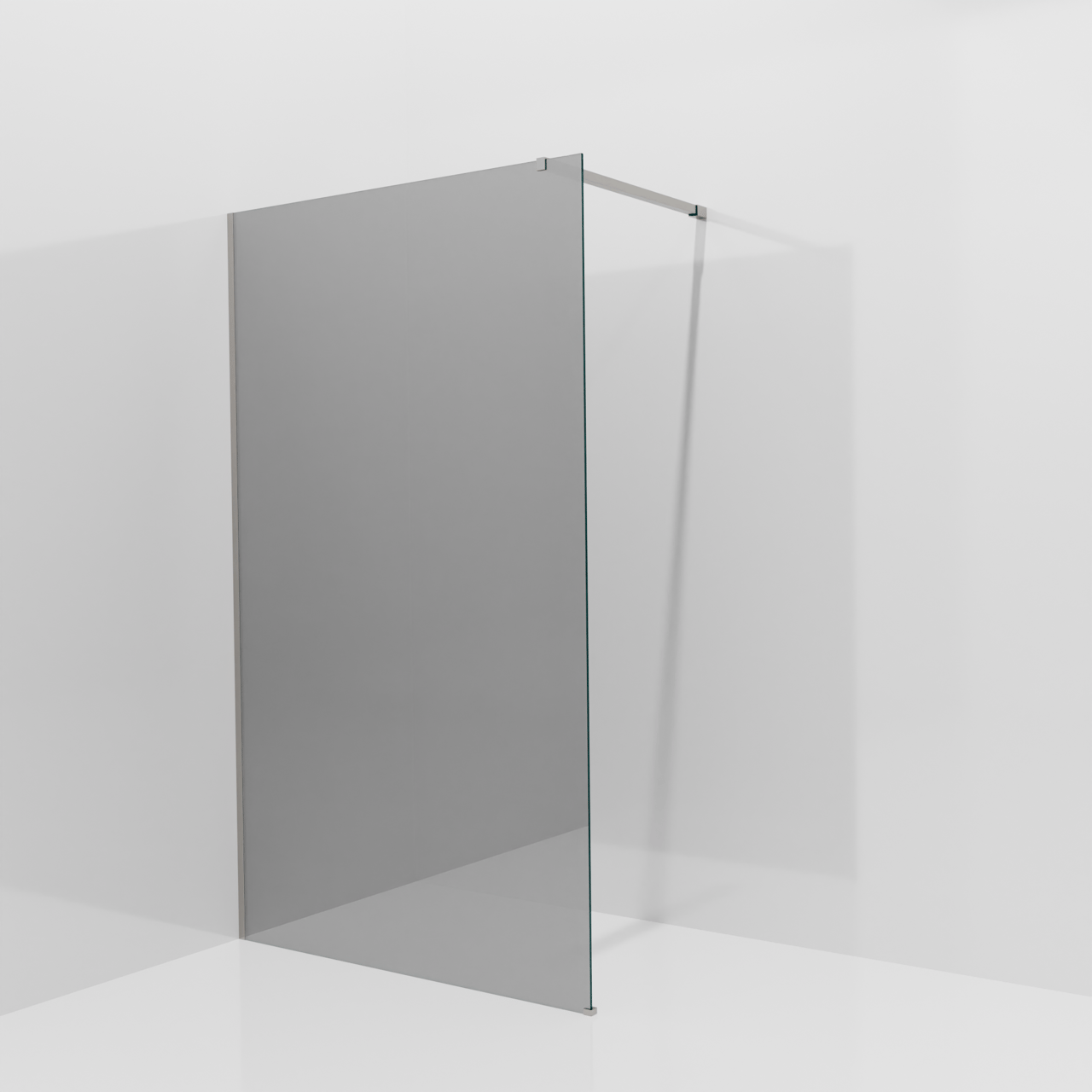 Balmani Modular Walk-In Dusche: 120 x 200 cm, Reflex-Spiegelglas, Profil Brushed Inox