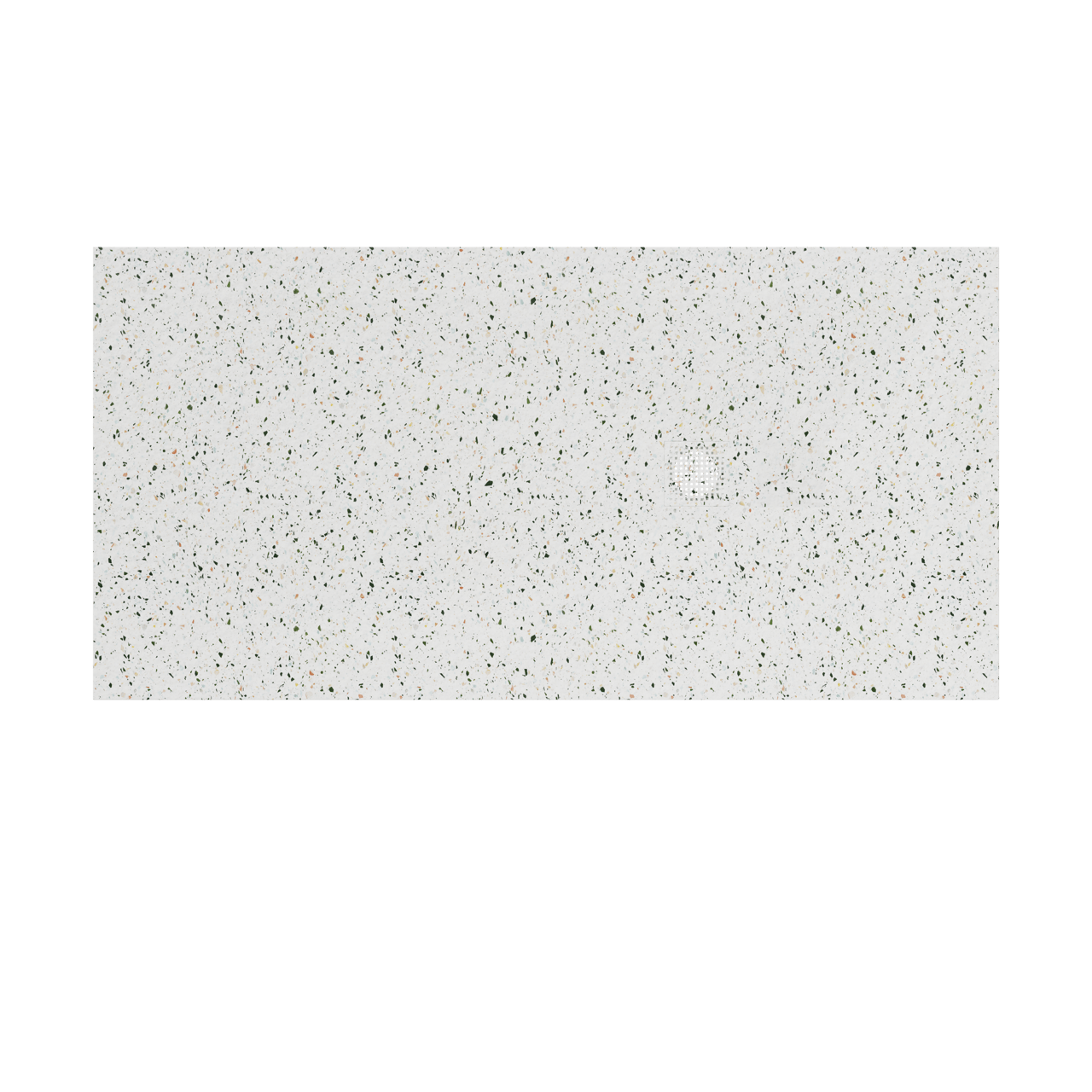 Balmani Impress receveur de douche 180 x 90 cm marbre composite blanc/noir terrazzo mat structure rock