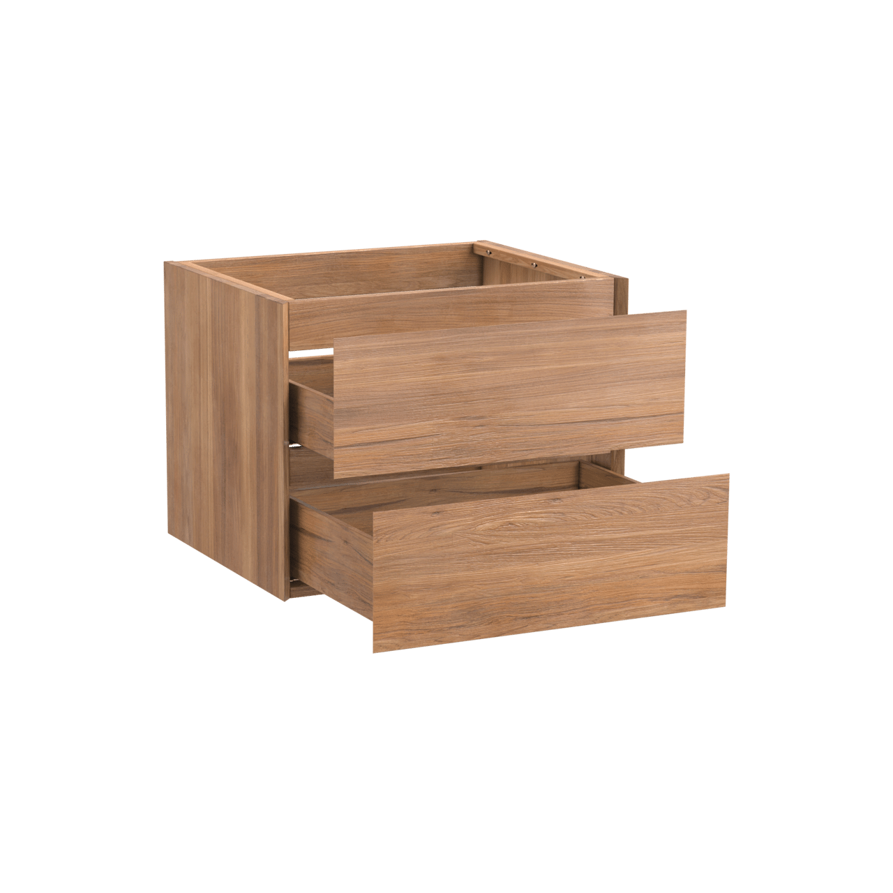 Balmani Mitra meuble sous-lavabo suspendu 67,5 x 55 cm teck 2 tiroirs