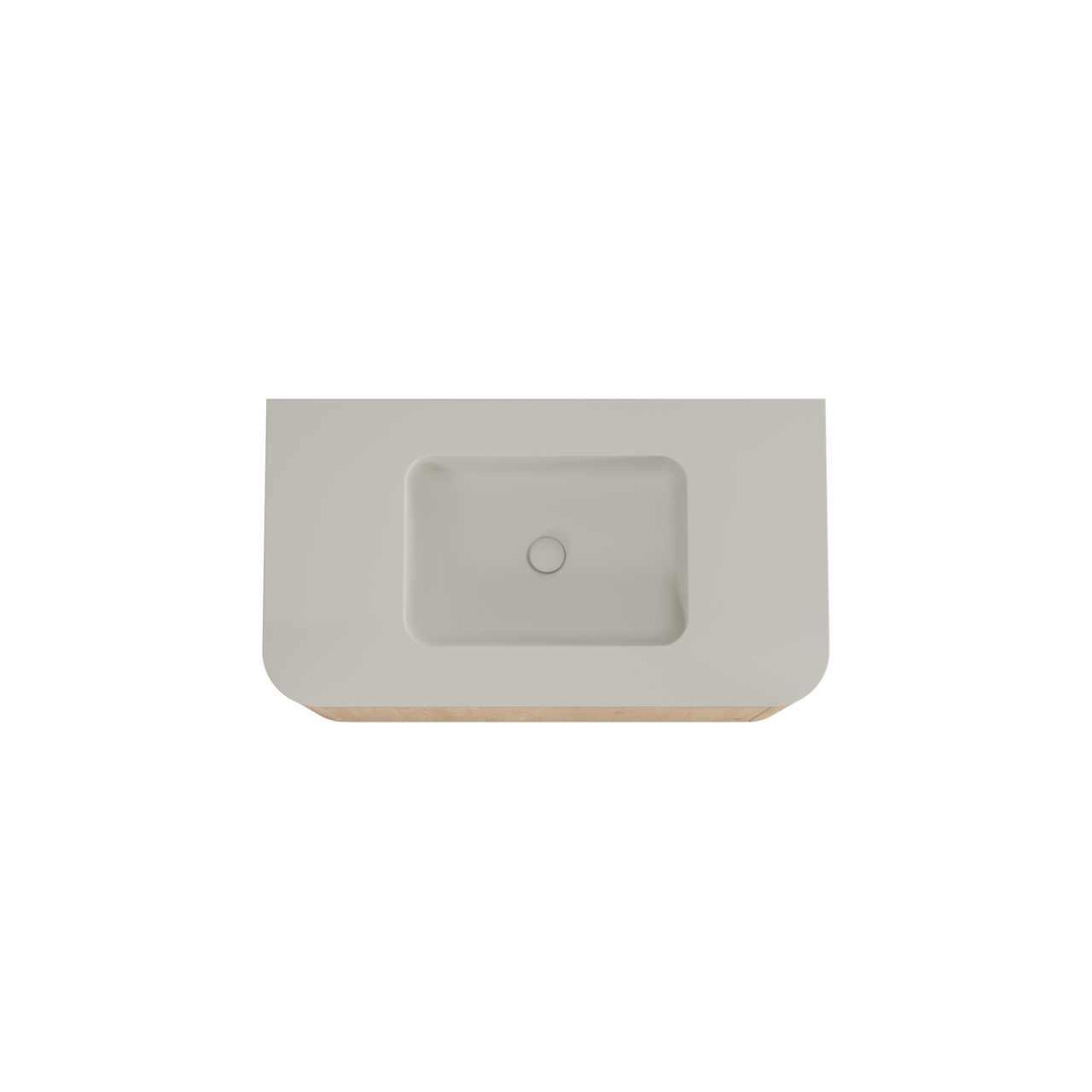 Balmani Moon hängendes Möbelstück Set: 100 x 55 cm, Naturbelassene Eiche, mit Moon Einzelwaschtisch, Top Solid Seidengrau